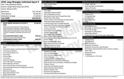 2020 Jeep Wrangler Unlimited Sport S