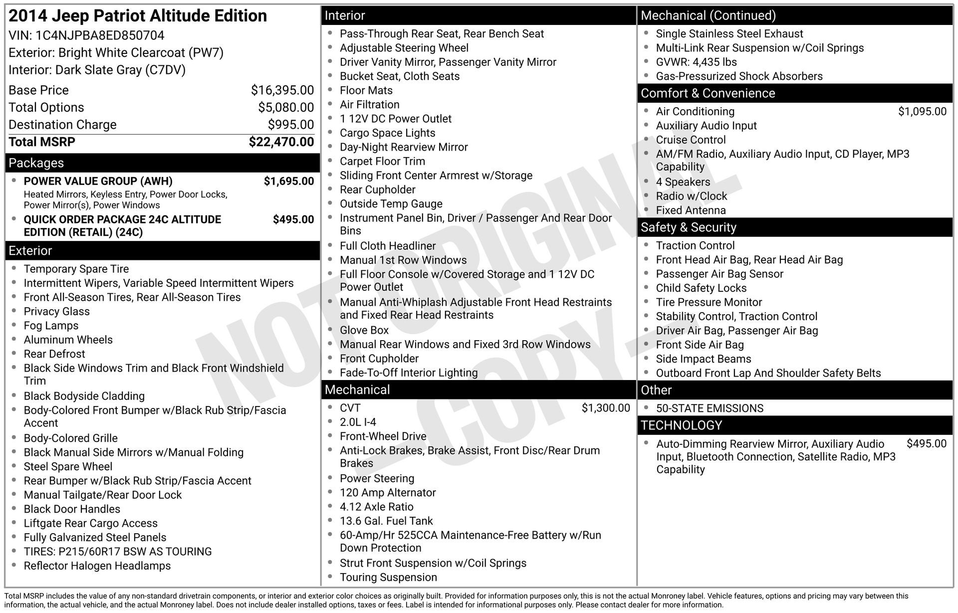 2014 Jeep Patriot Altitude FWD