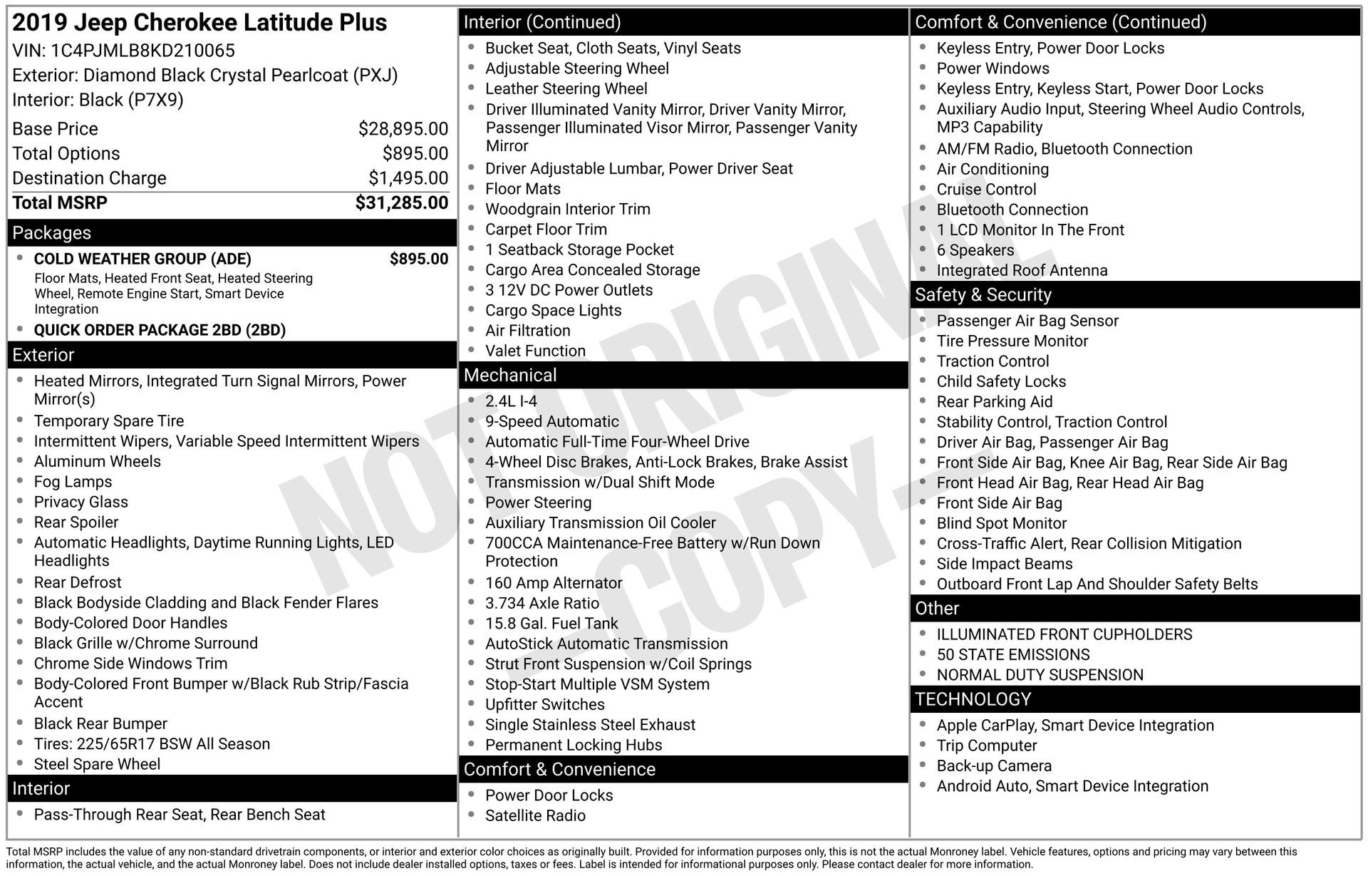 2019 Jeep Cherokee Latitude Plus