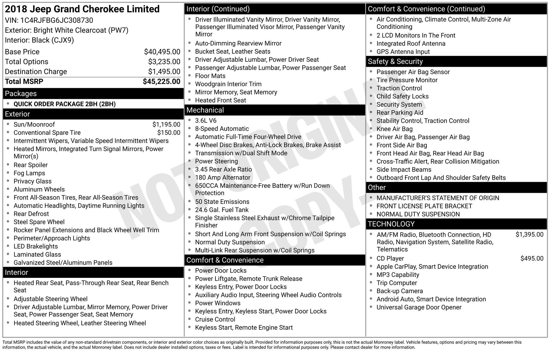 2018 Jeep Grand Cherokee Limited 4WD