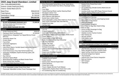 2022 Jeep Grand Cherokee L Limited 4WD