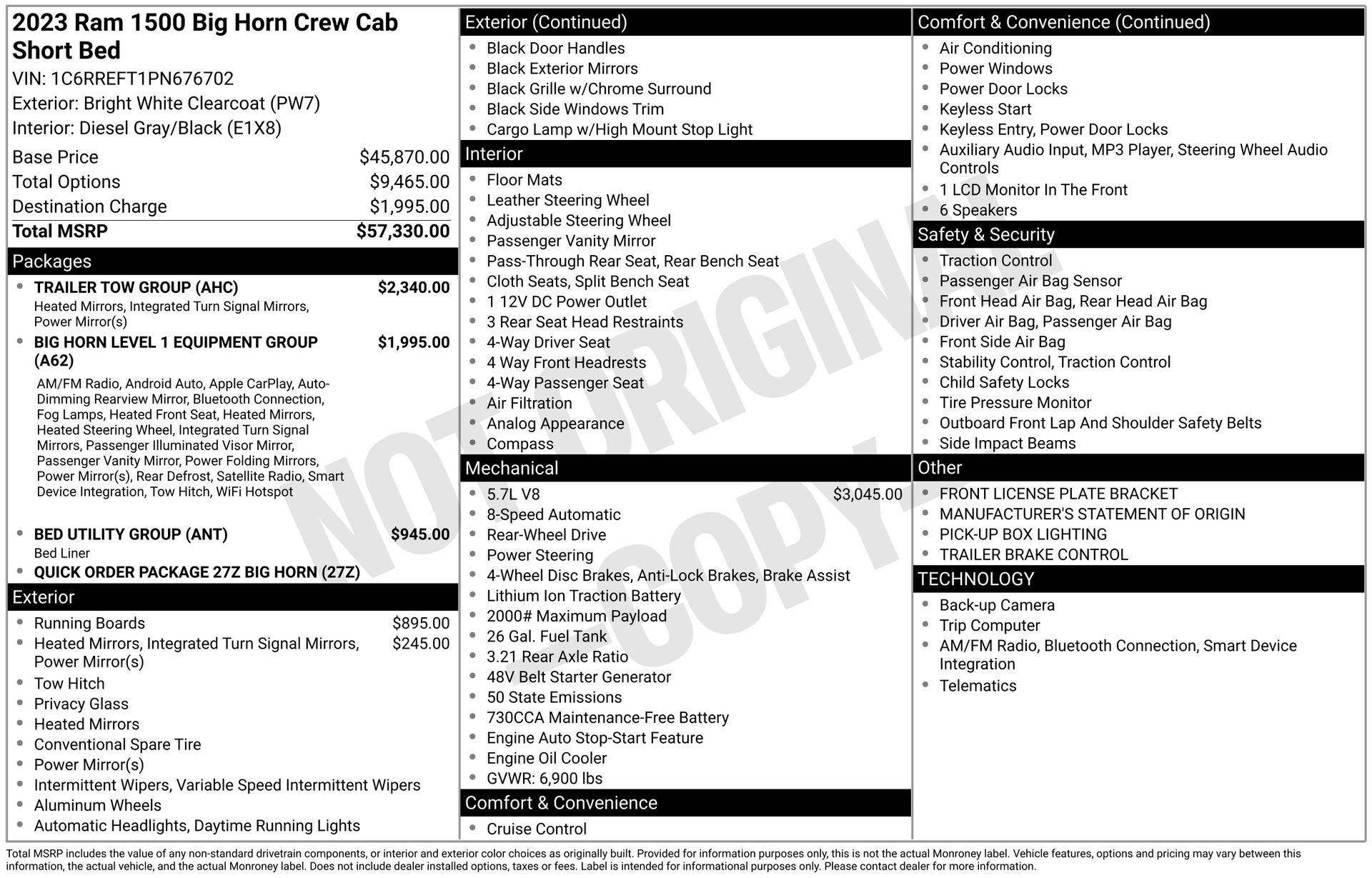 2023 RAM 1500 Big Horn/Lone Star