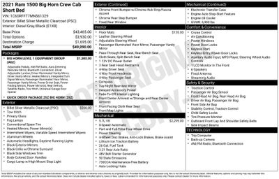 2021 RAM 1500 Big Horn/Lone Star