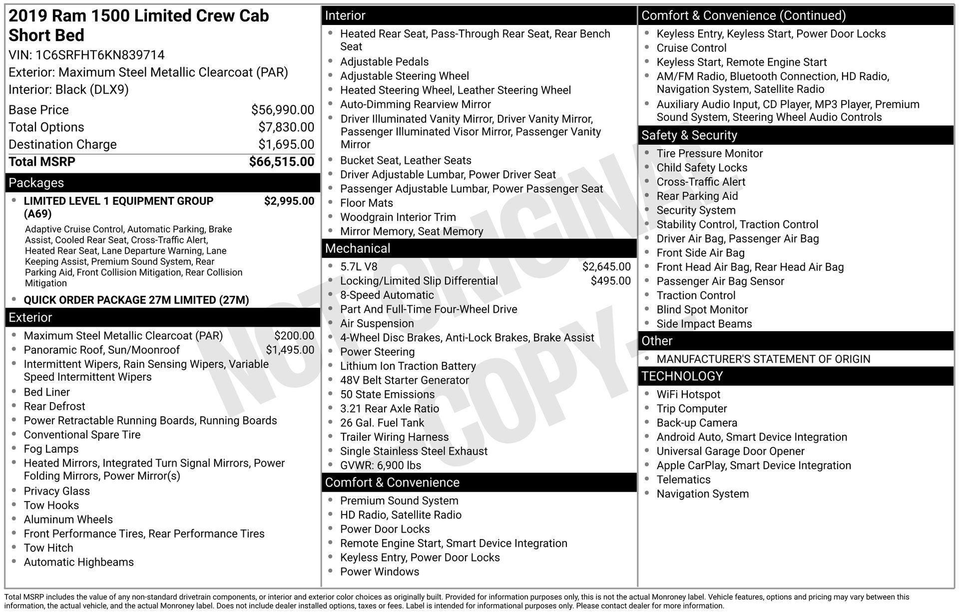 2019 RAM 1500 Limited