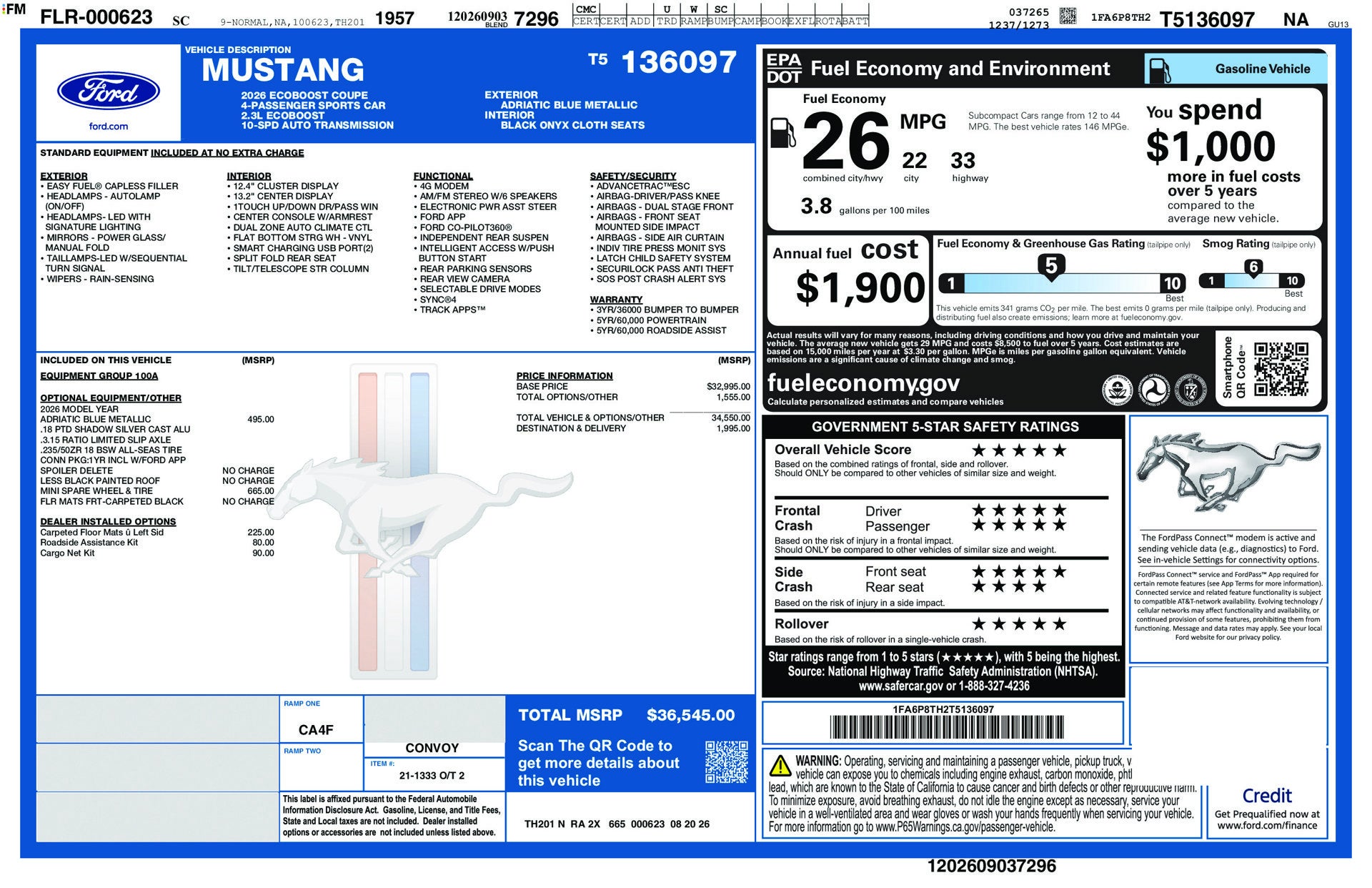 2026 Ford Mustang EcoBoost® Fastback