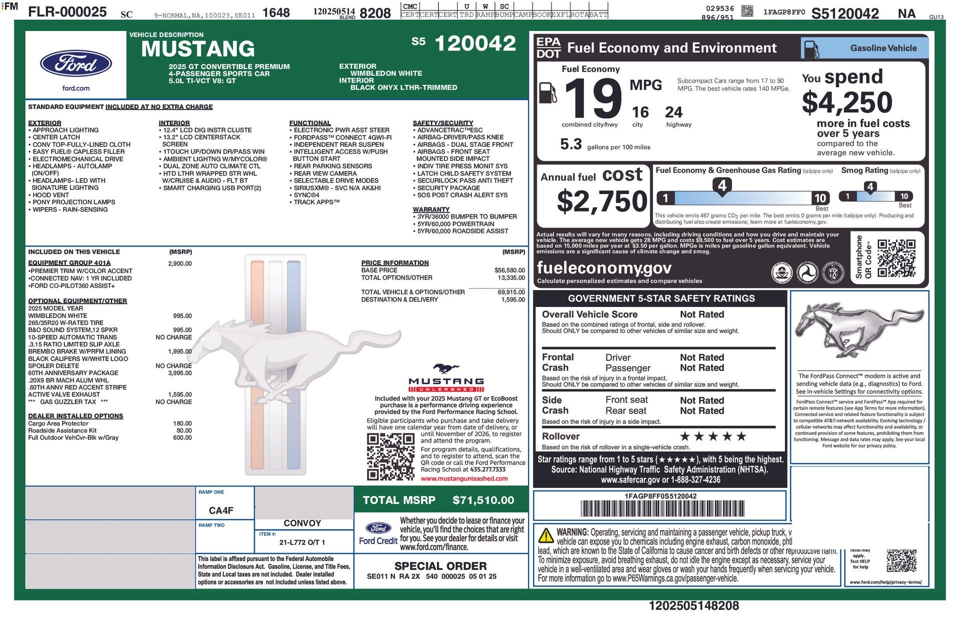 2025 Ford Mustang GT Premium Convertible