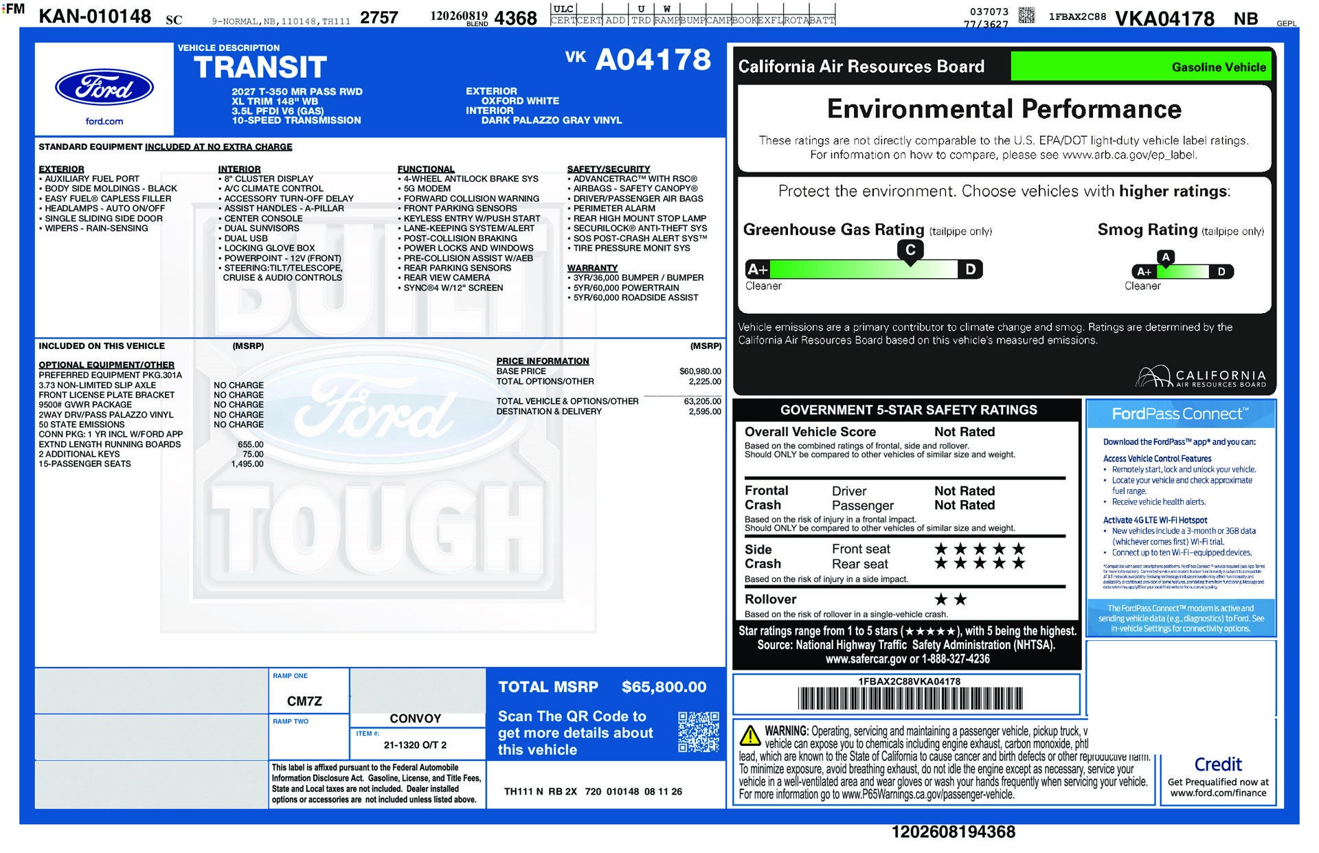 2027 Ford Transit-350 Passenger Van XL