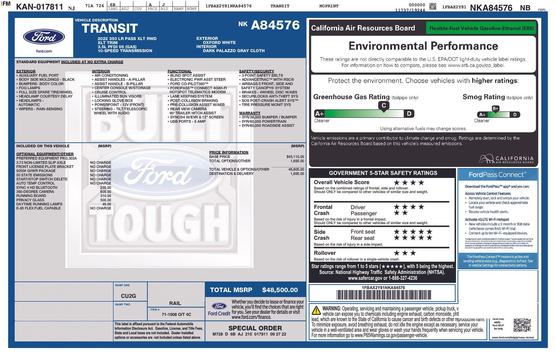 2022 Ford Transit-350 XLT