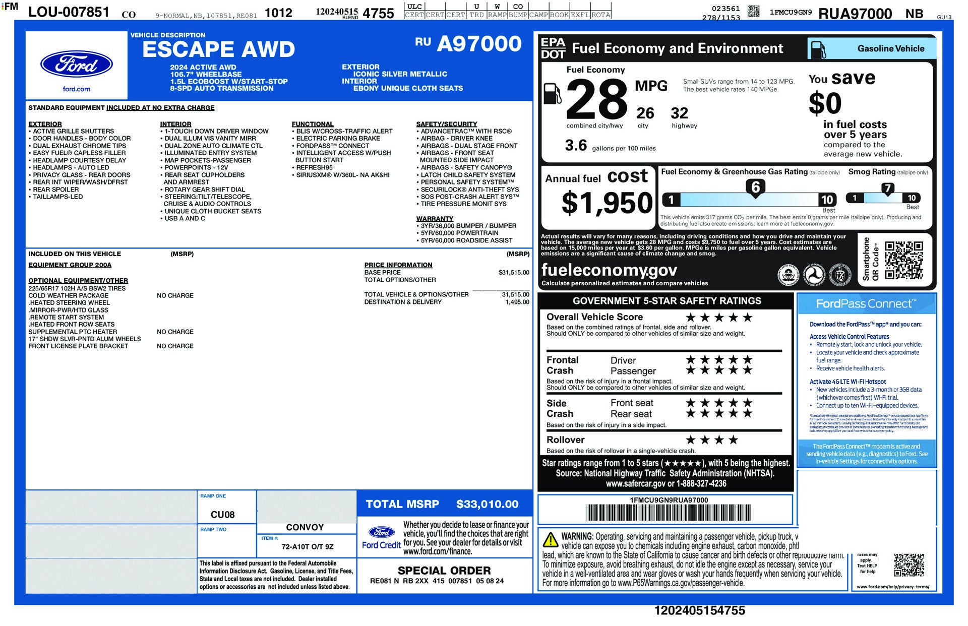 2024 Ford Escape Active