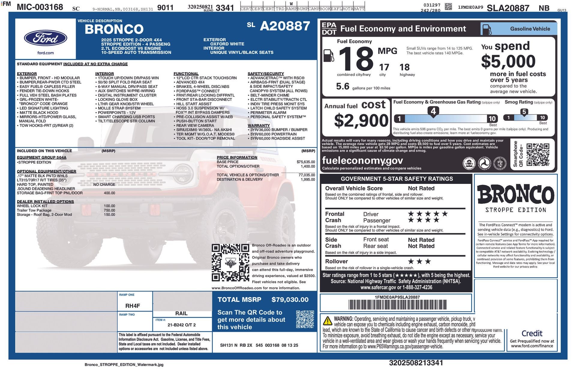 2025 Ford Bronco Stroppe Edition