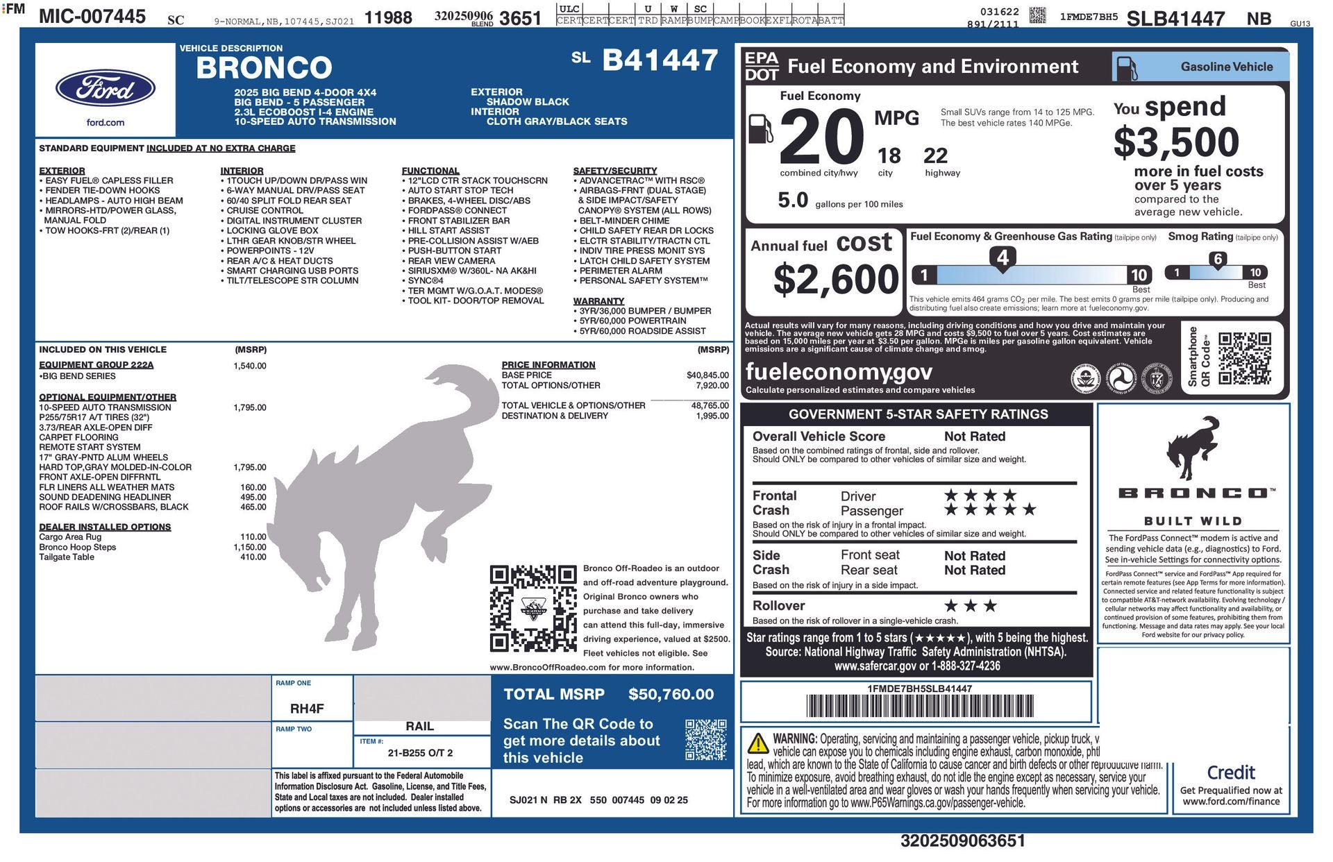 2025 Ford Bronco Big Bend®