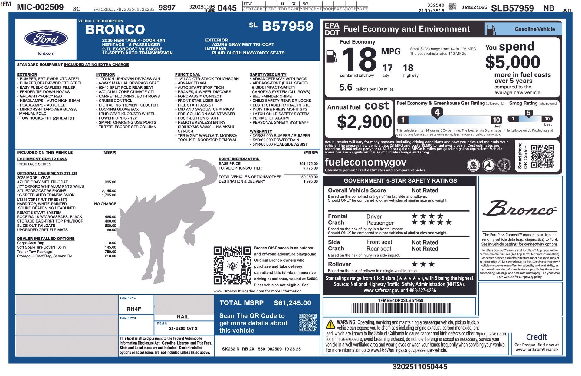 2025 Ford Bronco Heritage Edition