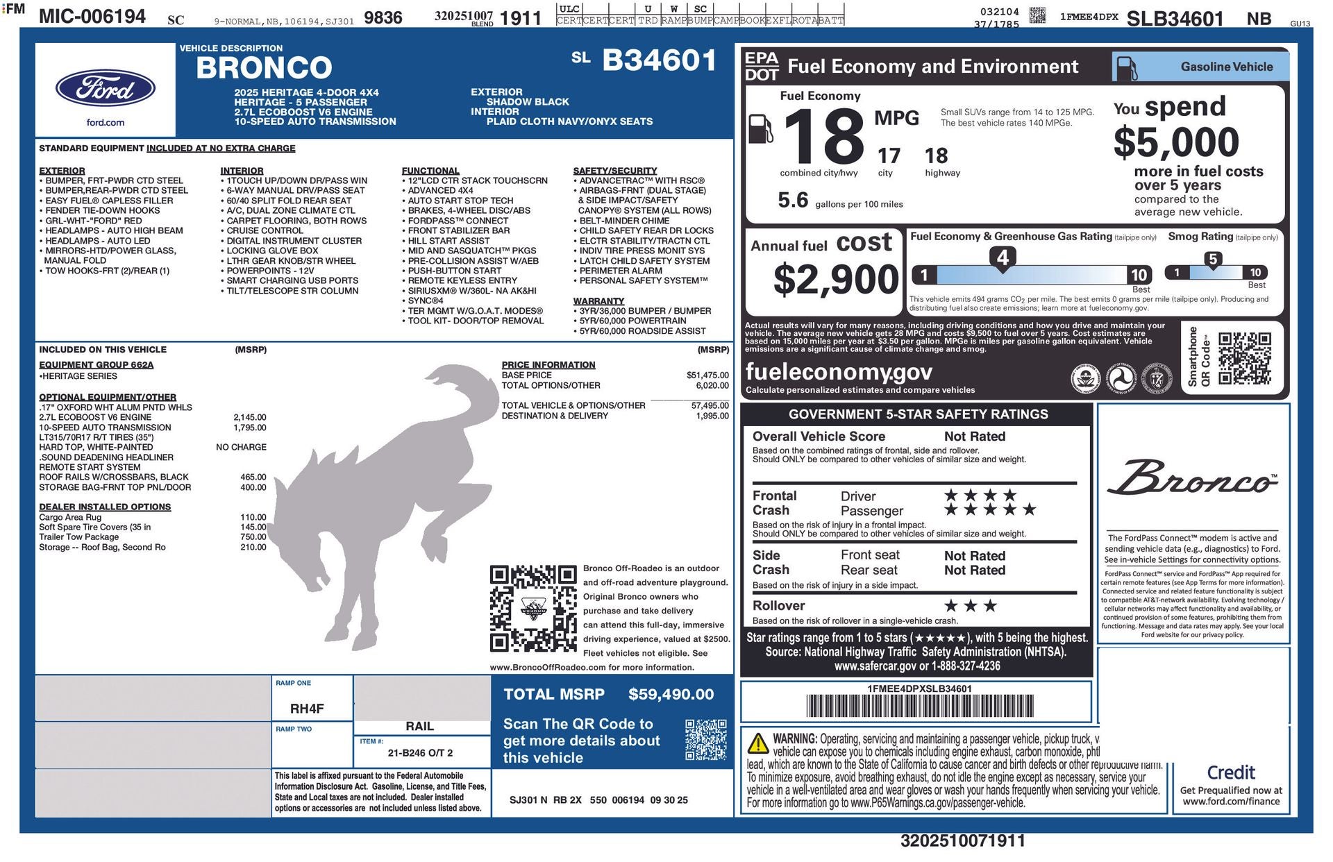 2025 Ford Bronco Heritage Edition