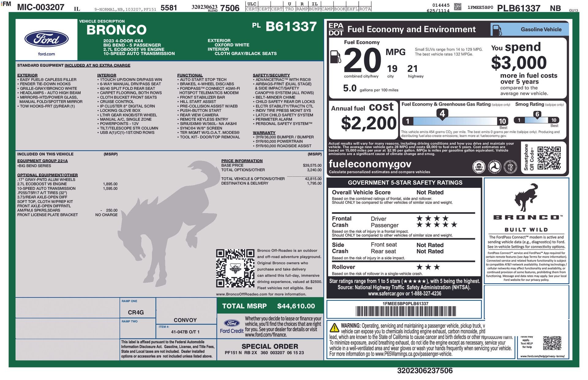 2023 Ford Bronco Big Bend