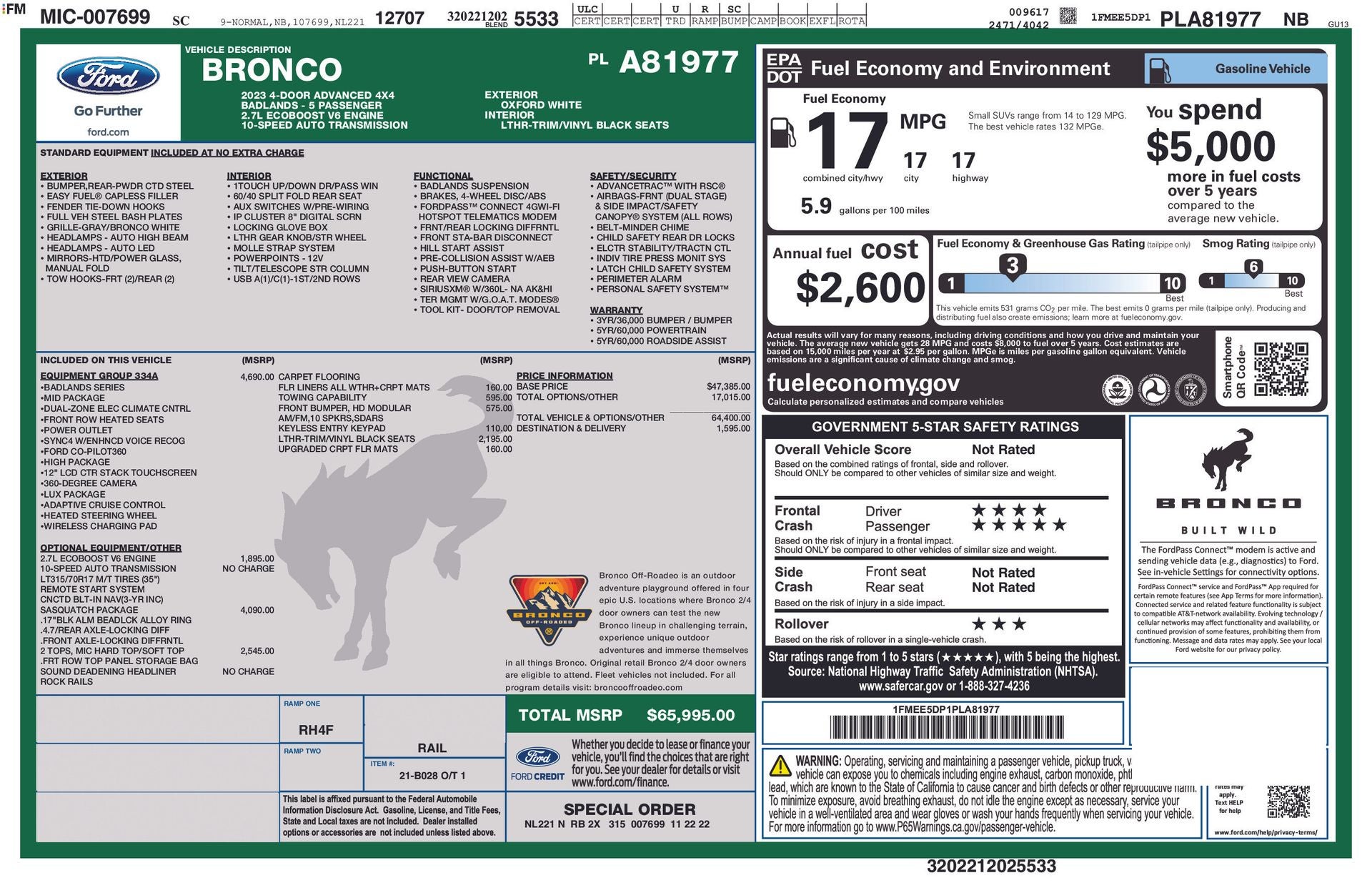 2023 Ford Bronco Badlands