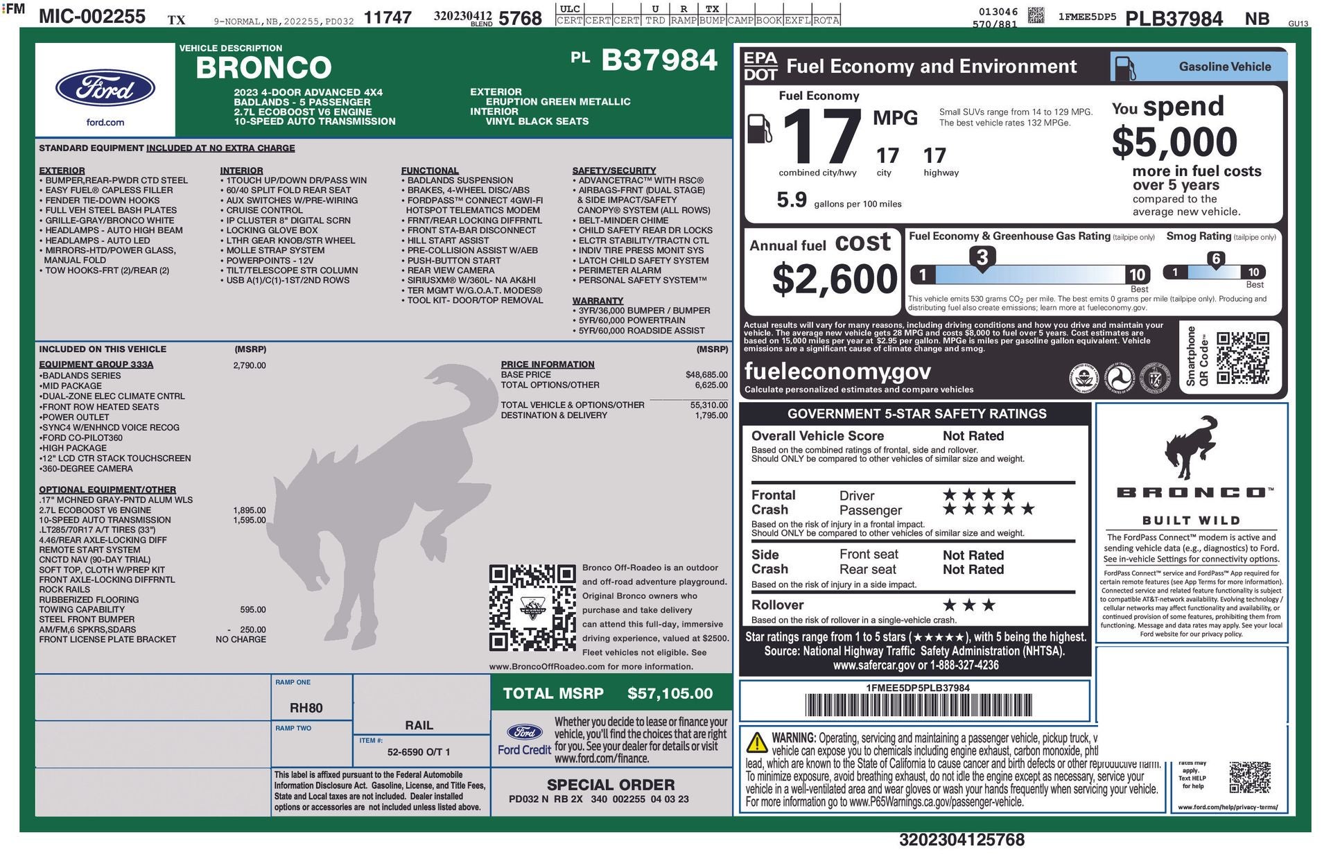 2023 Ford Bronco Badlands