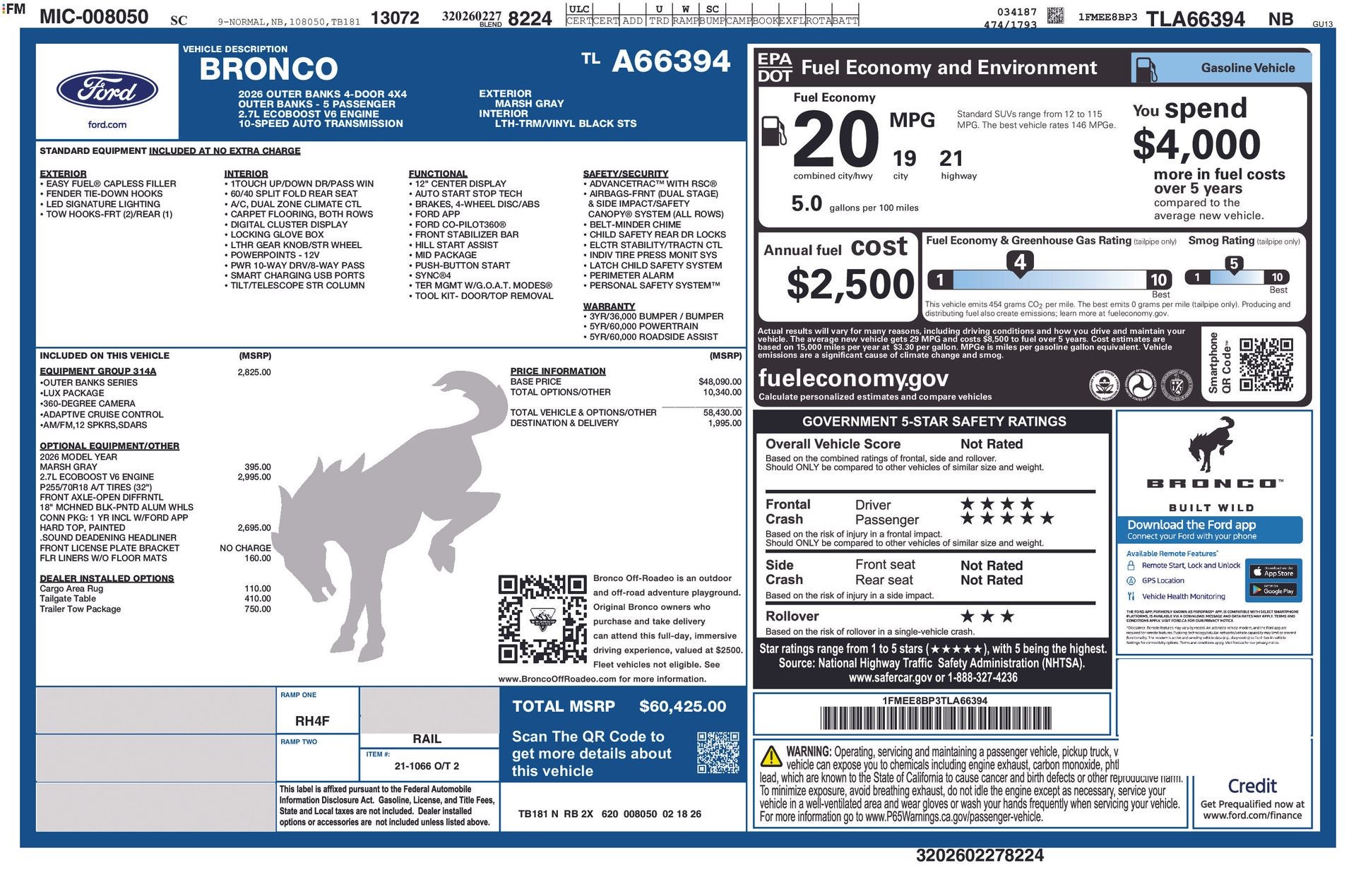 2026 Ford Bronco Outer Banks®