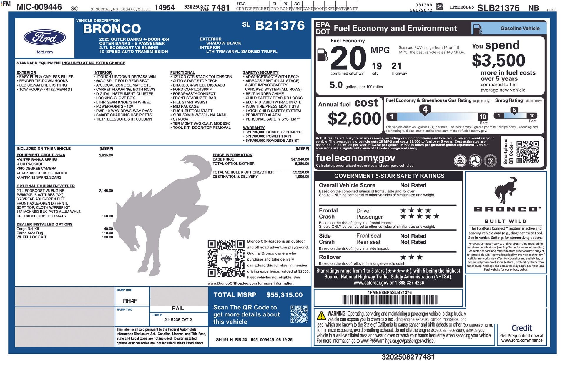 2025 Ford Bronco Outer Banks®