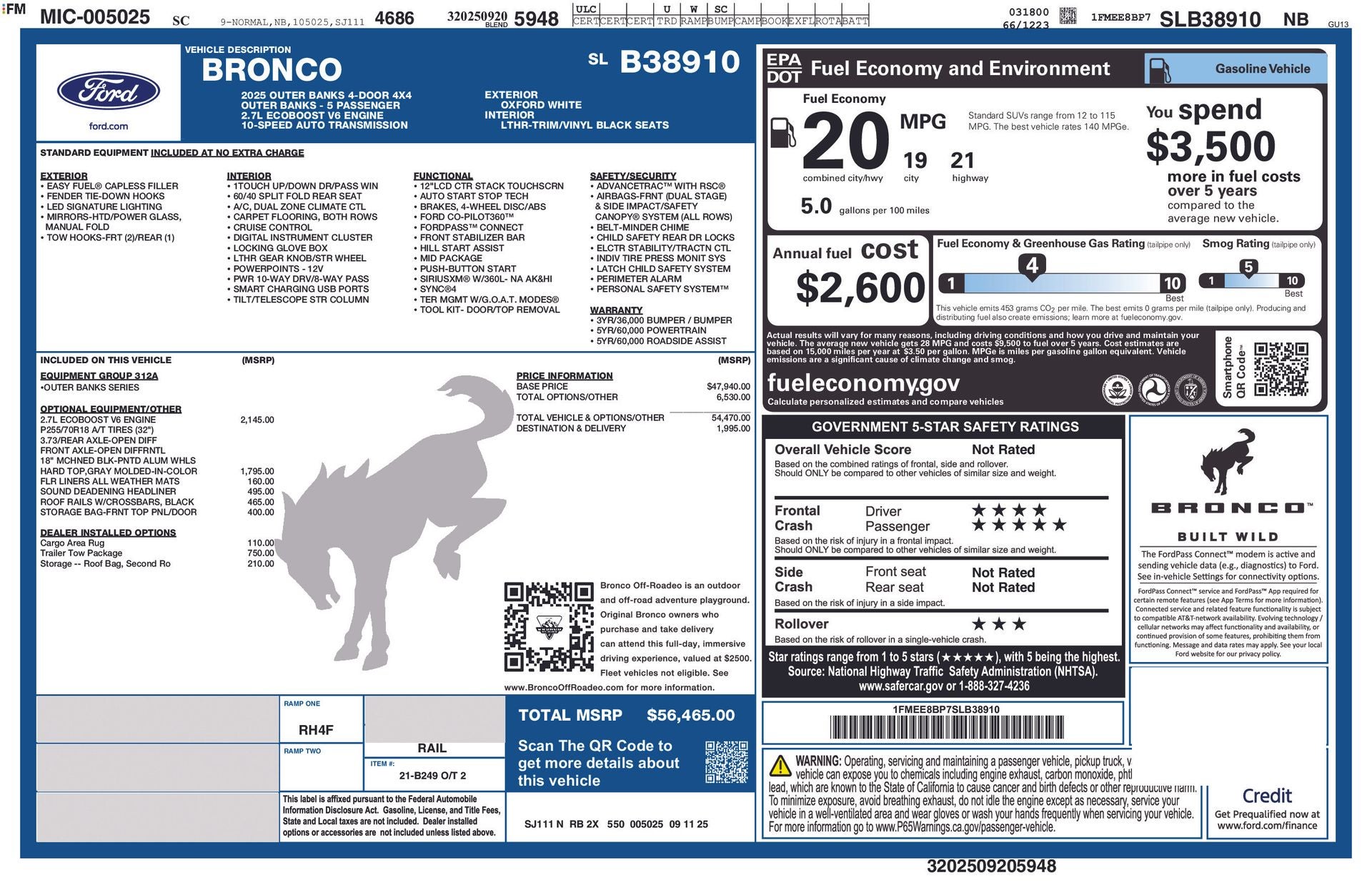 2025 Ford Bronco Outer Banks®