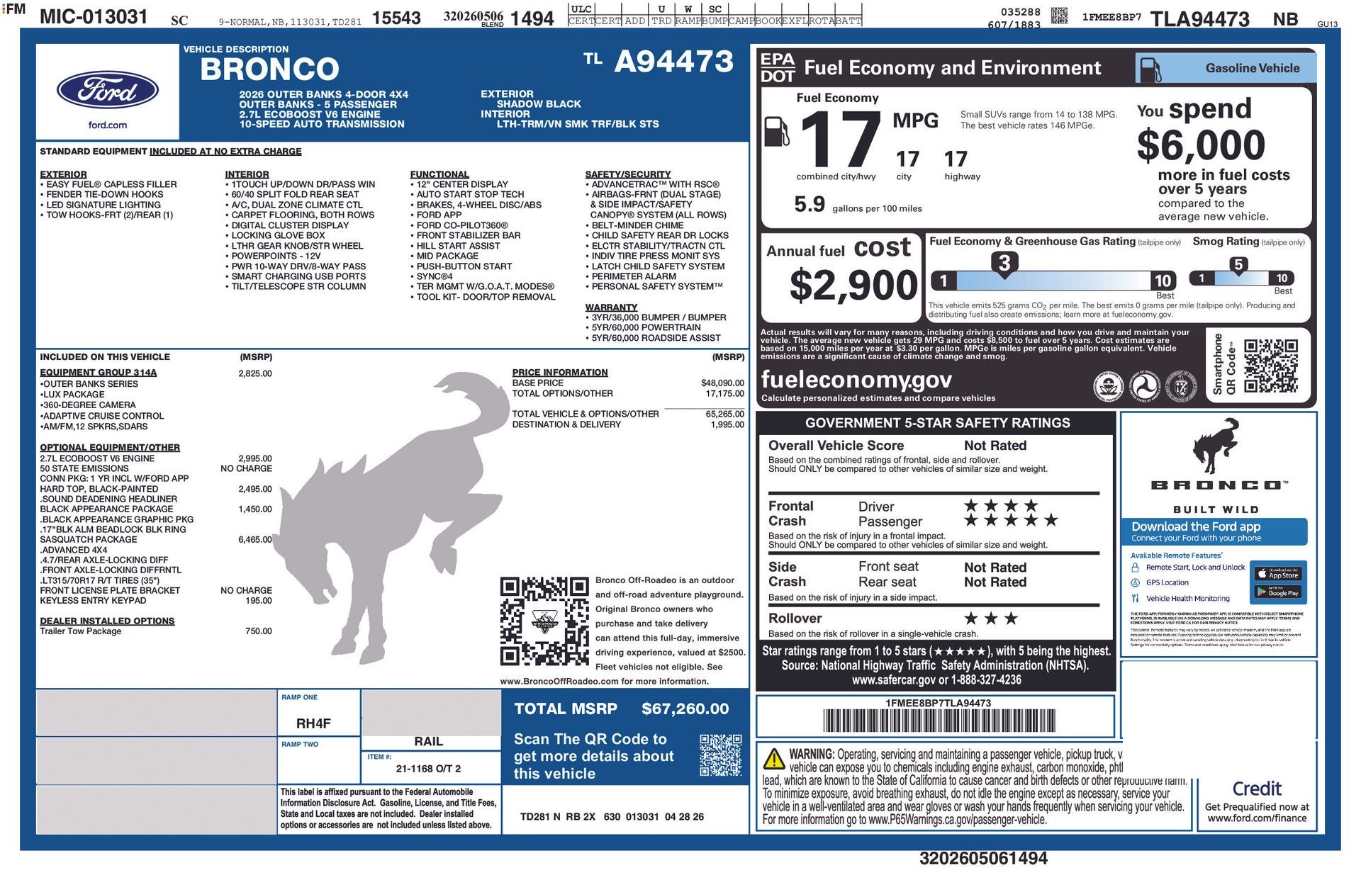 2026 Ford Bronco Outer Banks®