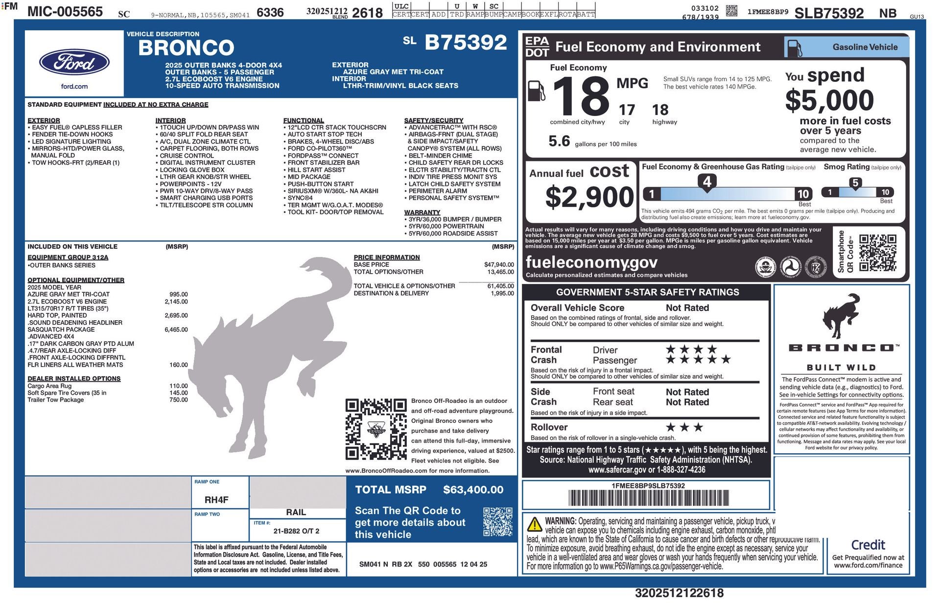 2025 Ford Bronco Outer Banks®