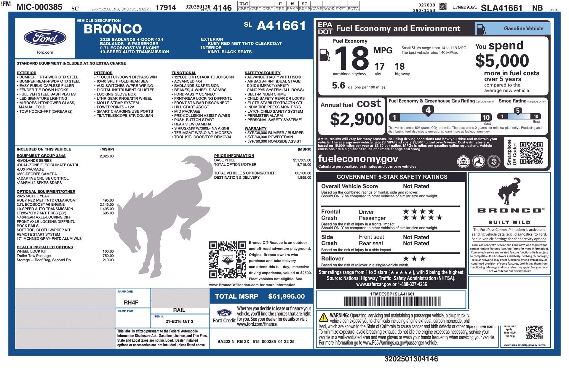 2025 Ford Bronco Badlands®