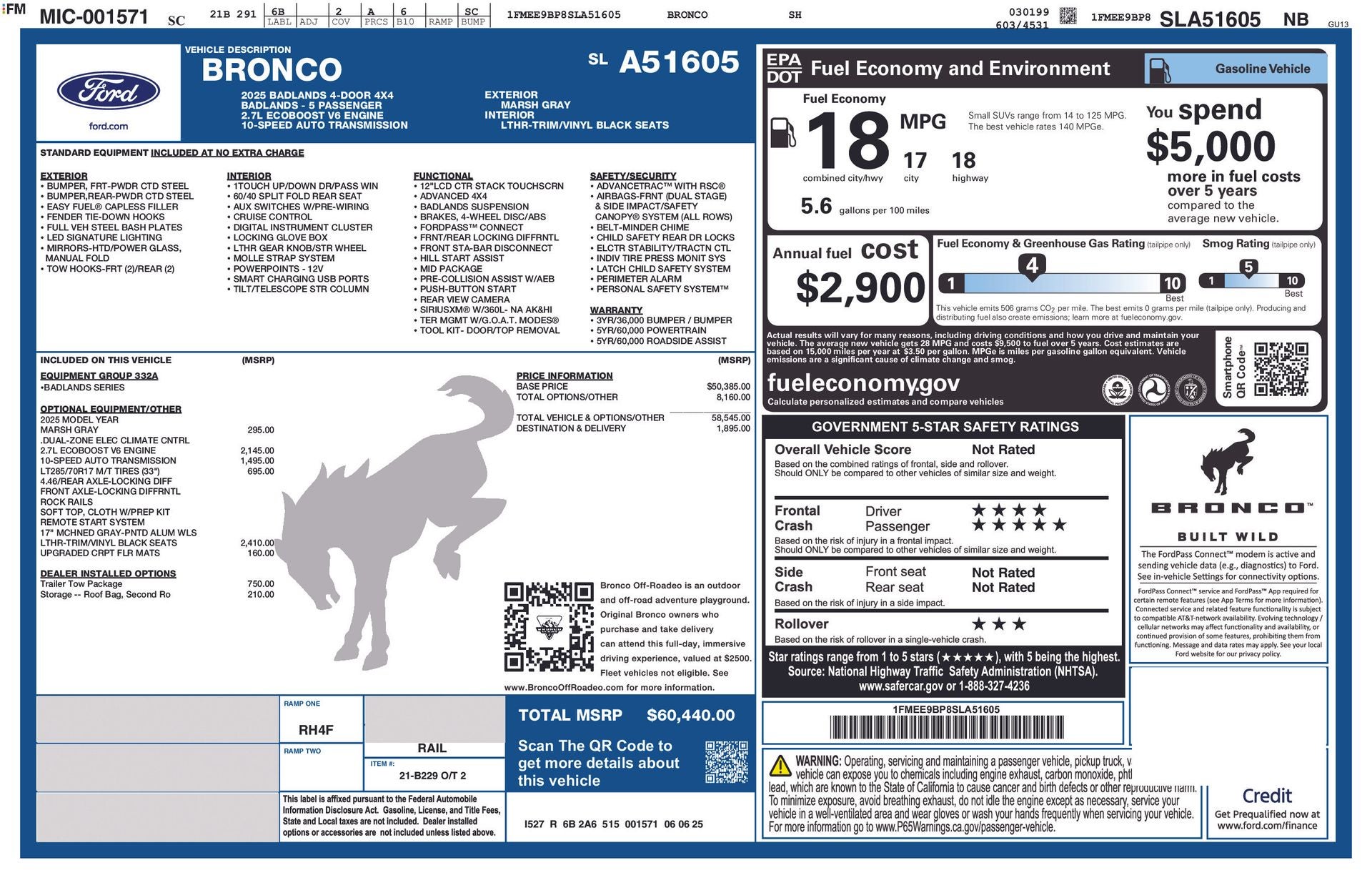 2025 Ford Bronco Badlands®