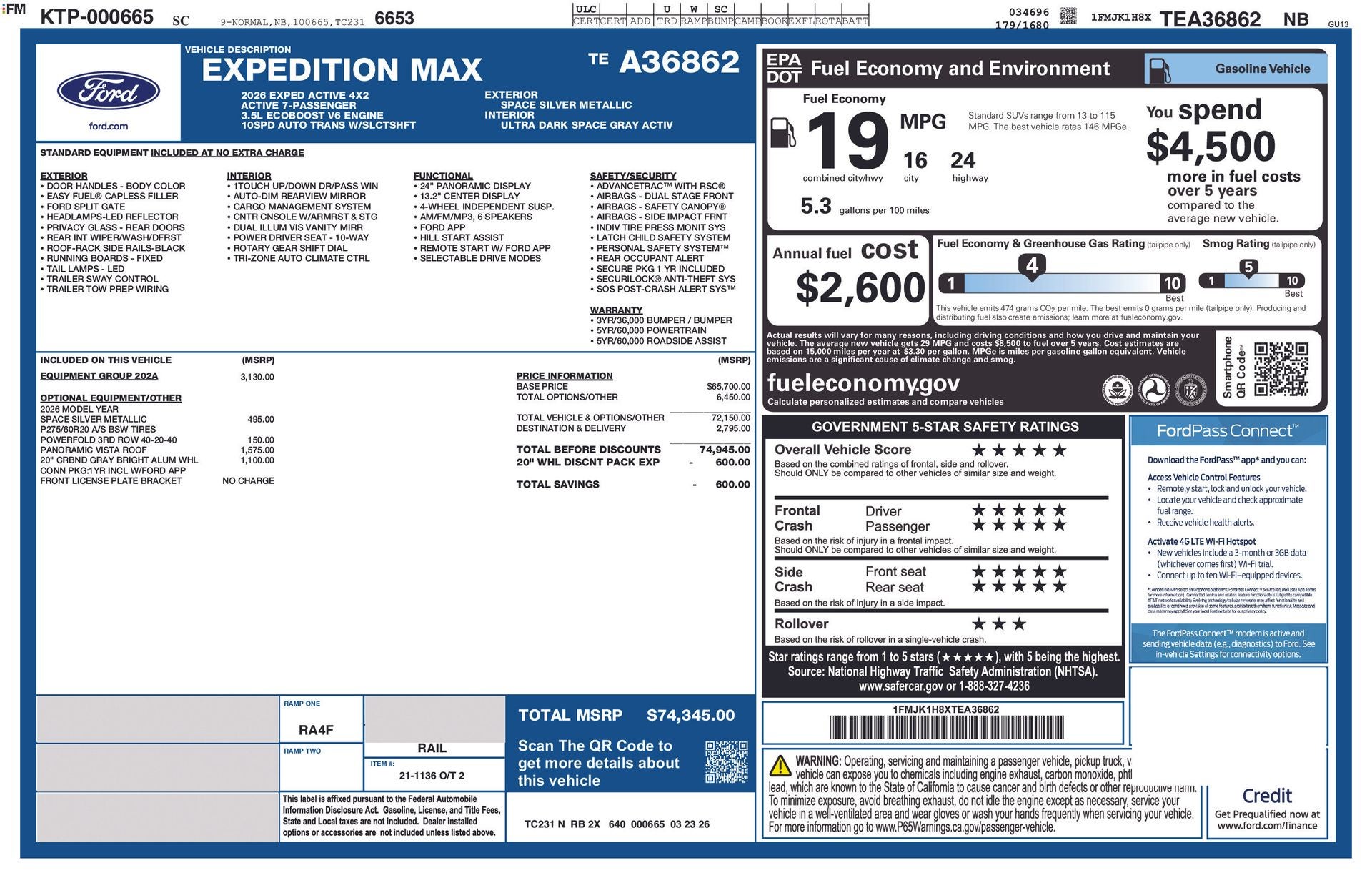 2026 Ford Expedition Max MAX Active