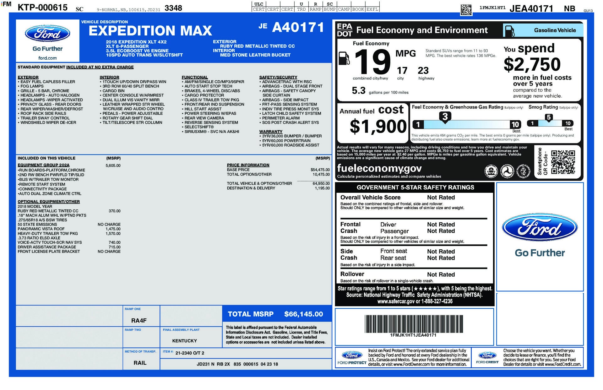 2018 Ford Expedition Max XLT
