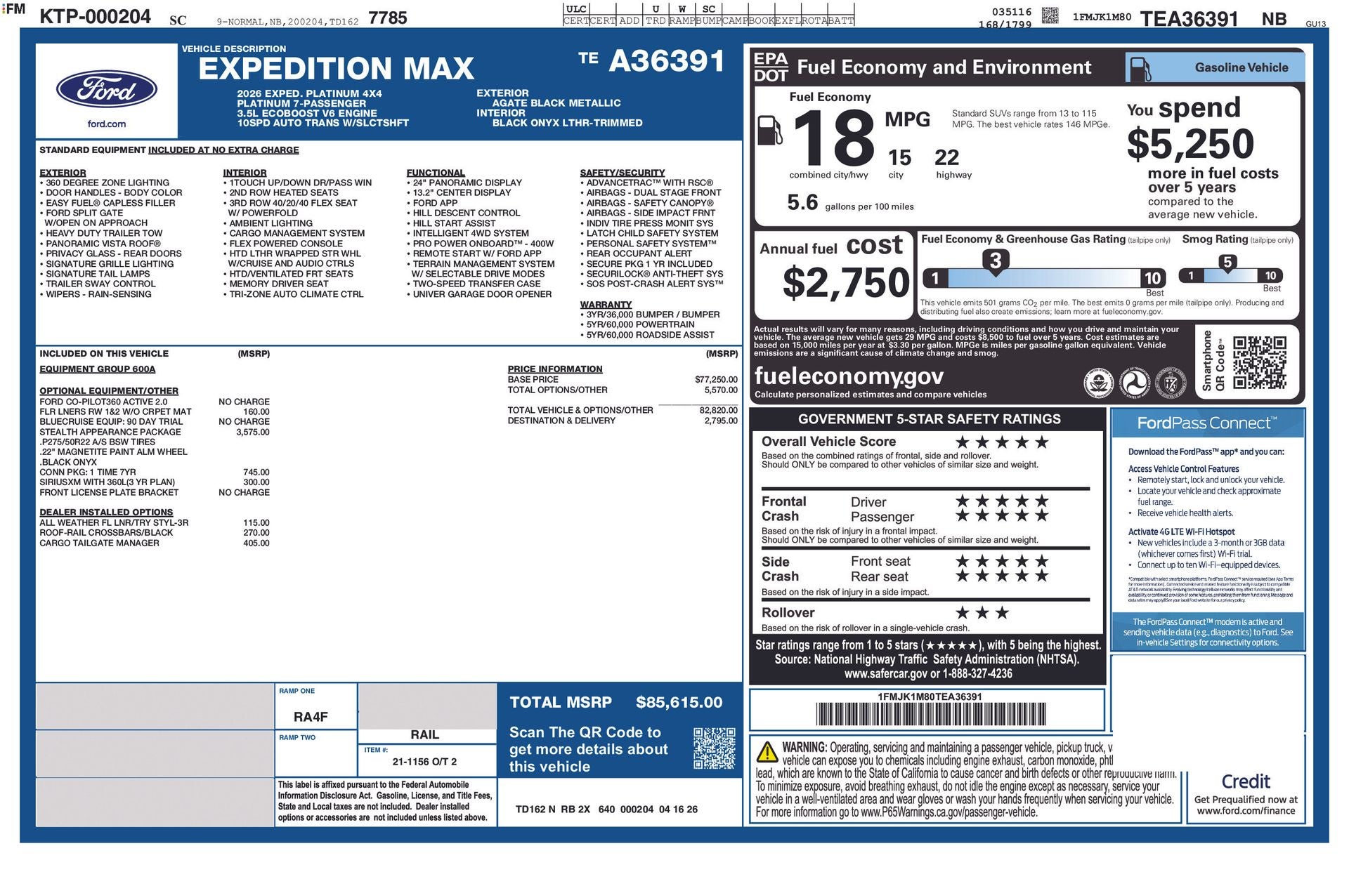 2026 Ford Expedition Max MAX Platinum®