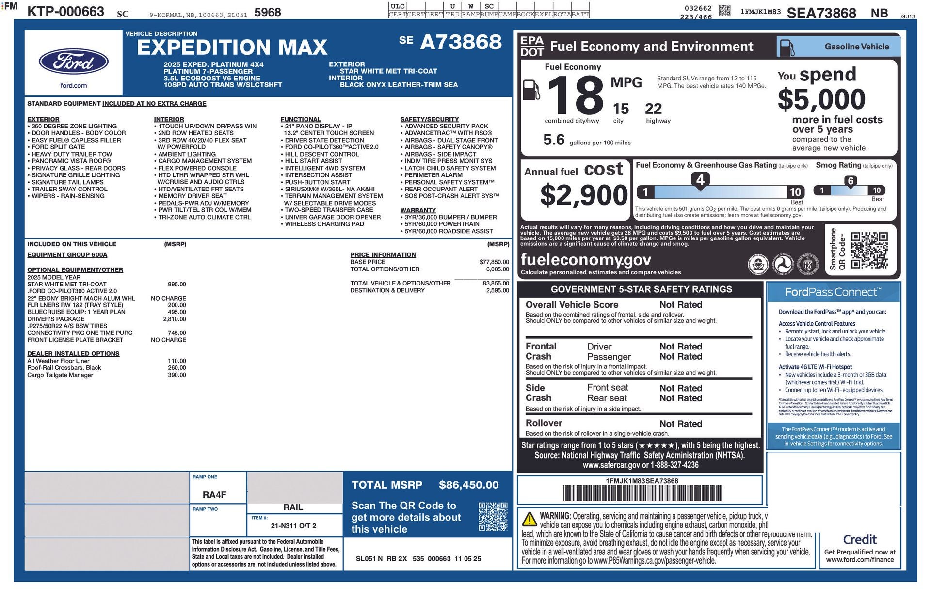 2025 Ford Expedition Max Platinum® MAX