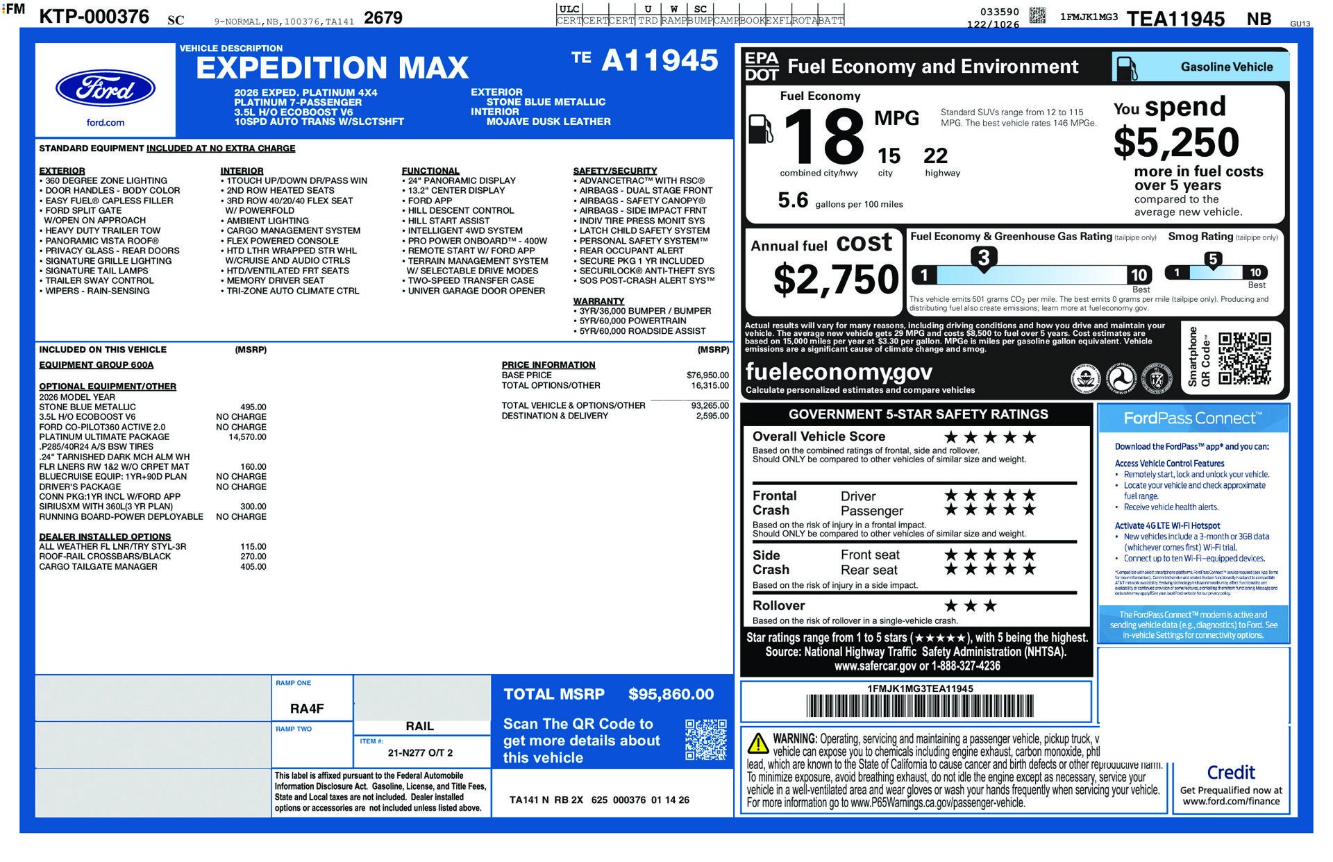 2026 Ford Expedition Max MAX Platinum®