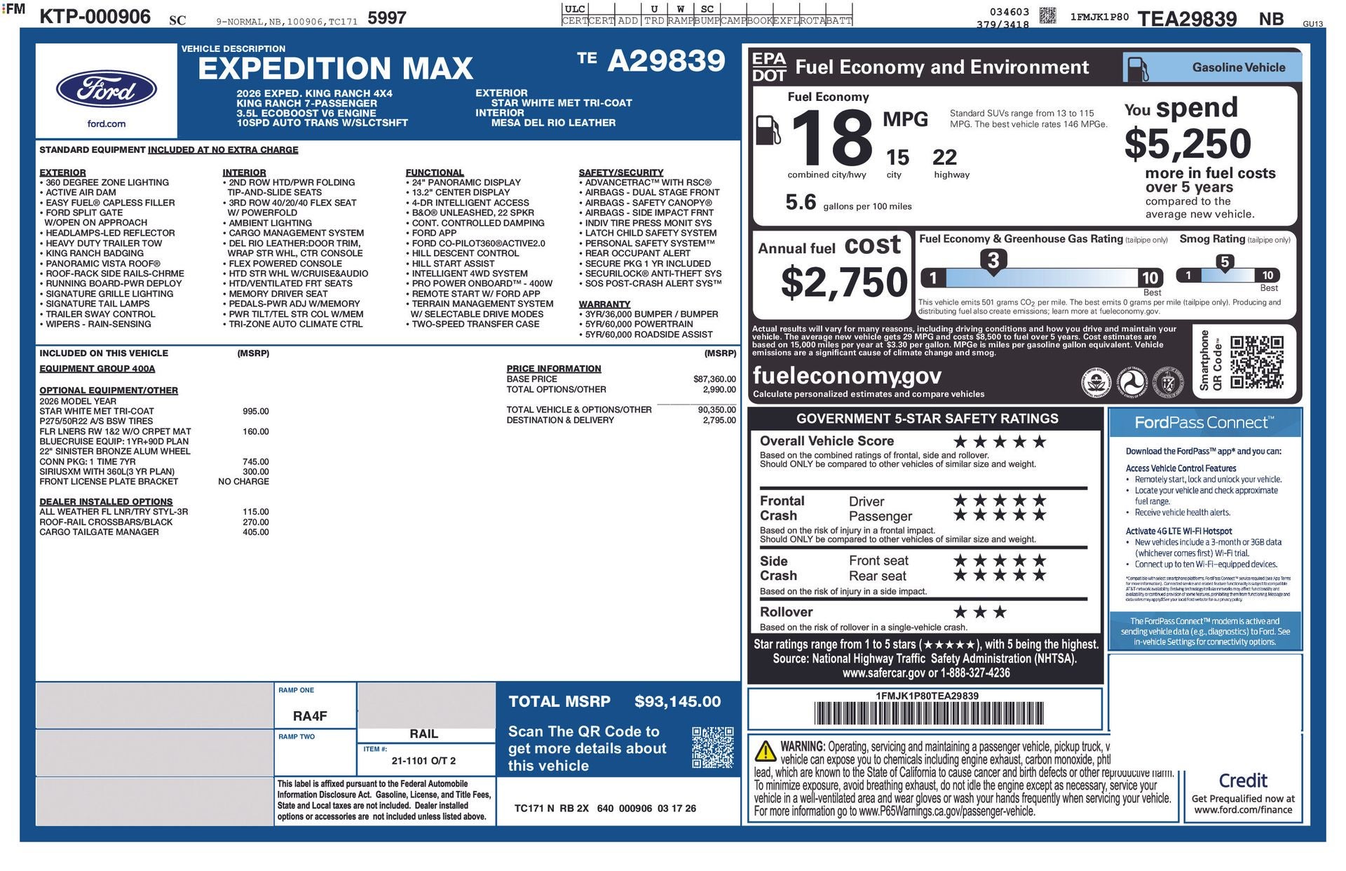 2026 Ford Expedition Max MAX King Ranch®