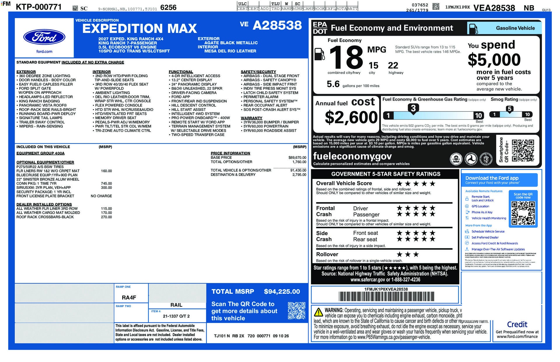 2027 Ford Expedition Max MAX King Ranch®