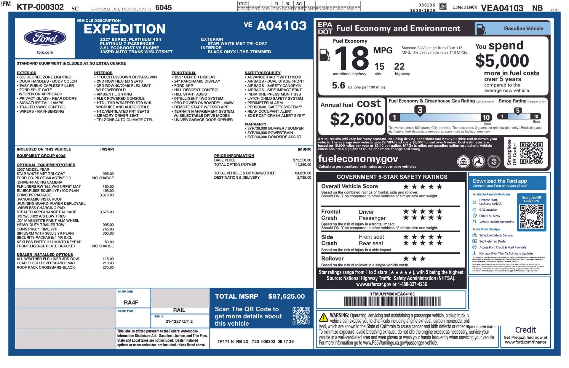 2027 Ford Expedition Platinum