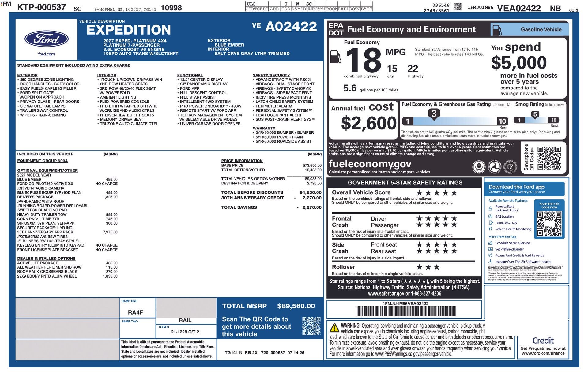 2027 Ford Expedition Platinum