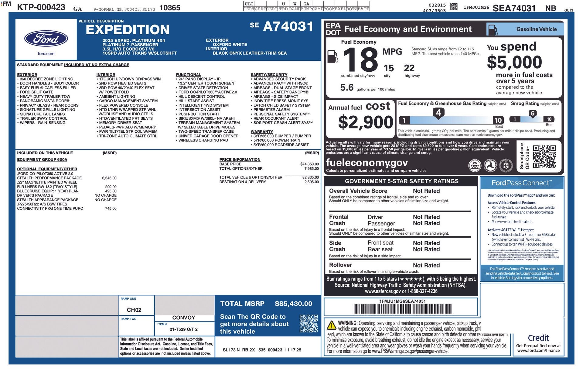 2025 Ford Expedition Platinum®
