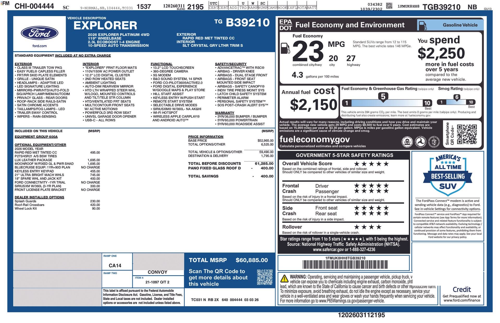 2026 Ford Explorer Platinum™