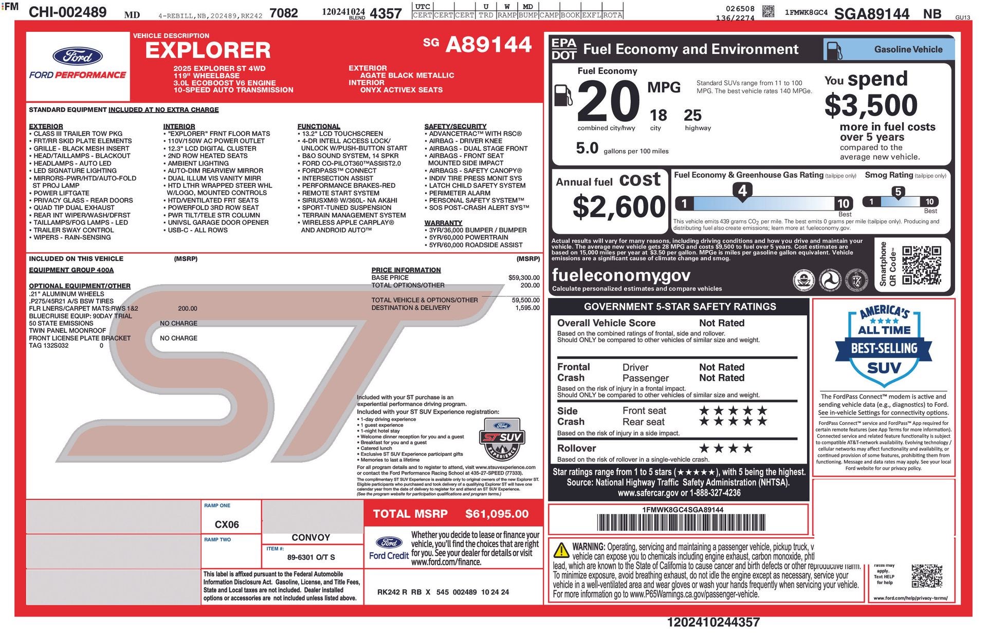 2025 Ford Explorer ST 4WD