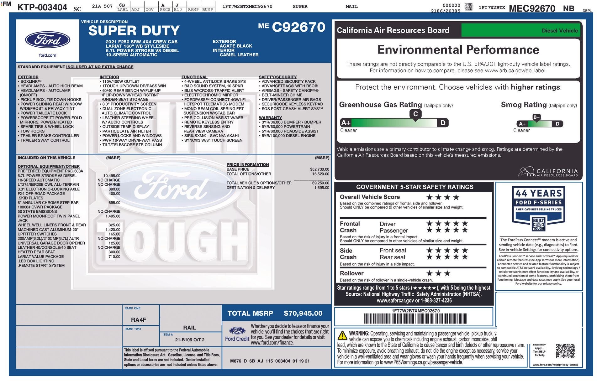 2021 Ford F-250SD Lariat