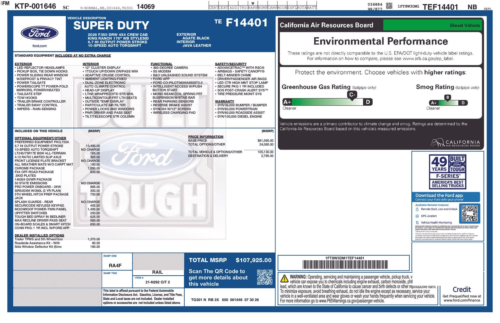 2026 Ford F-350SD F-350® King Ranch®