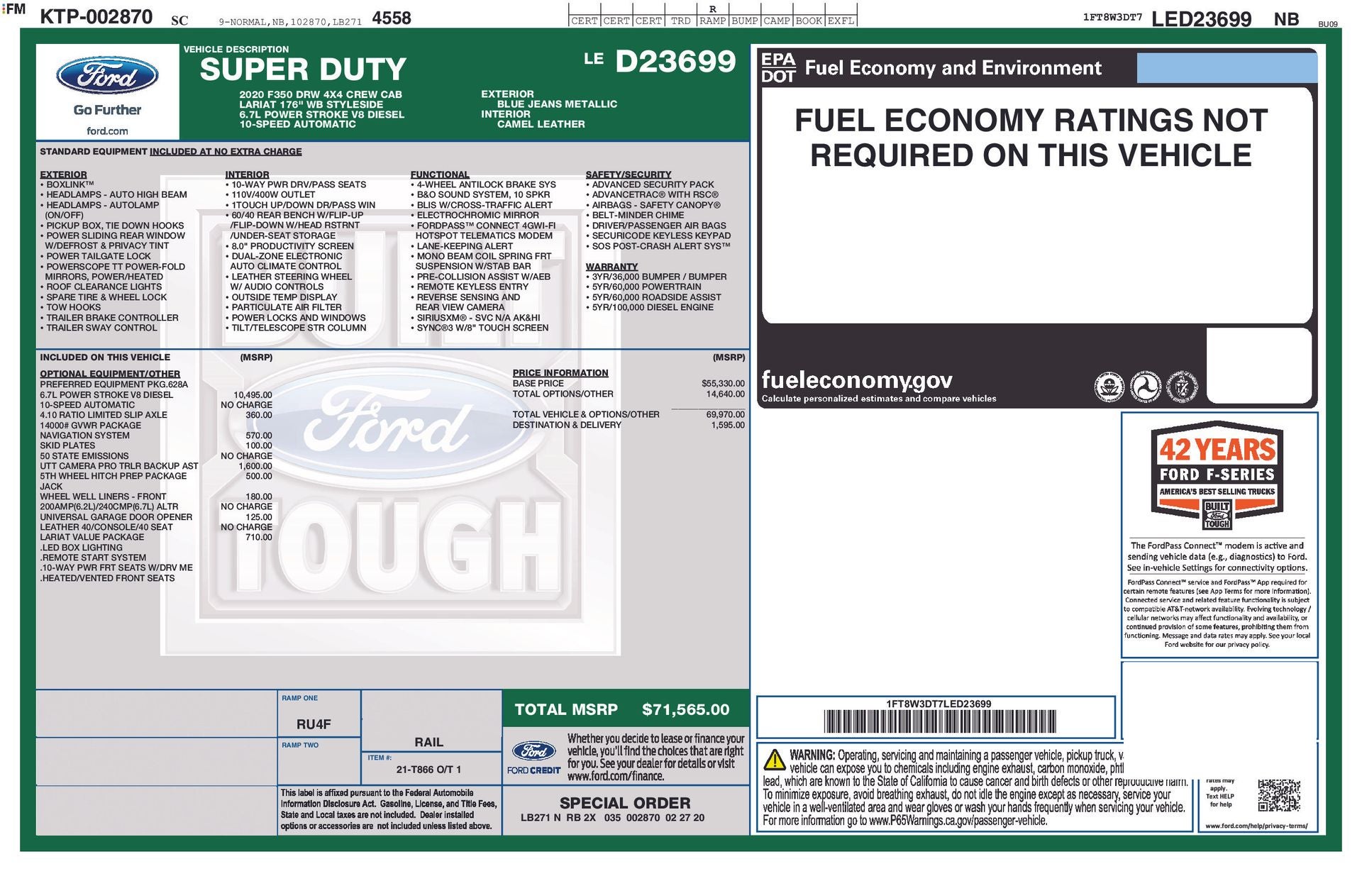 2020 Ford F-350SD Lariat DRW