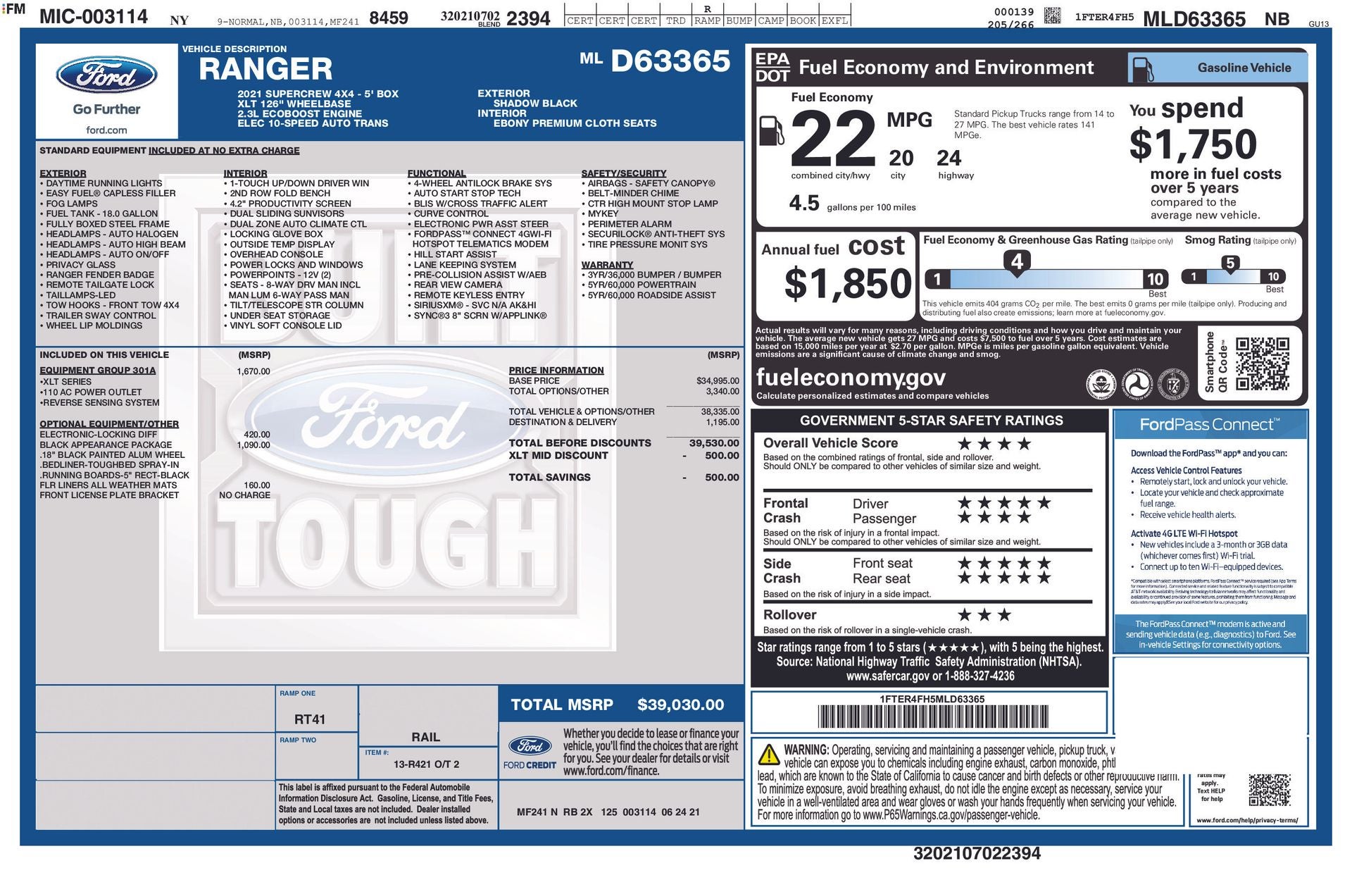 2021 Ford Ranger XLT