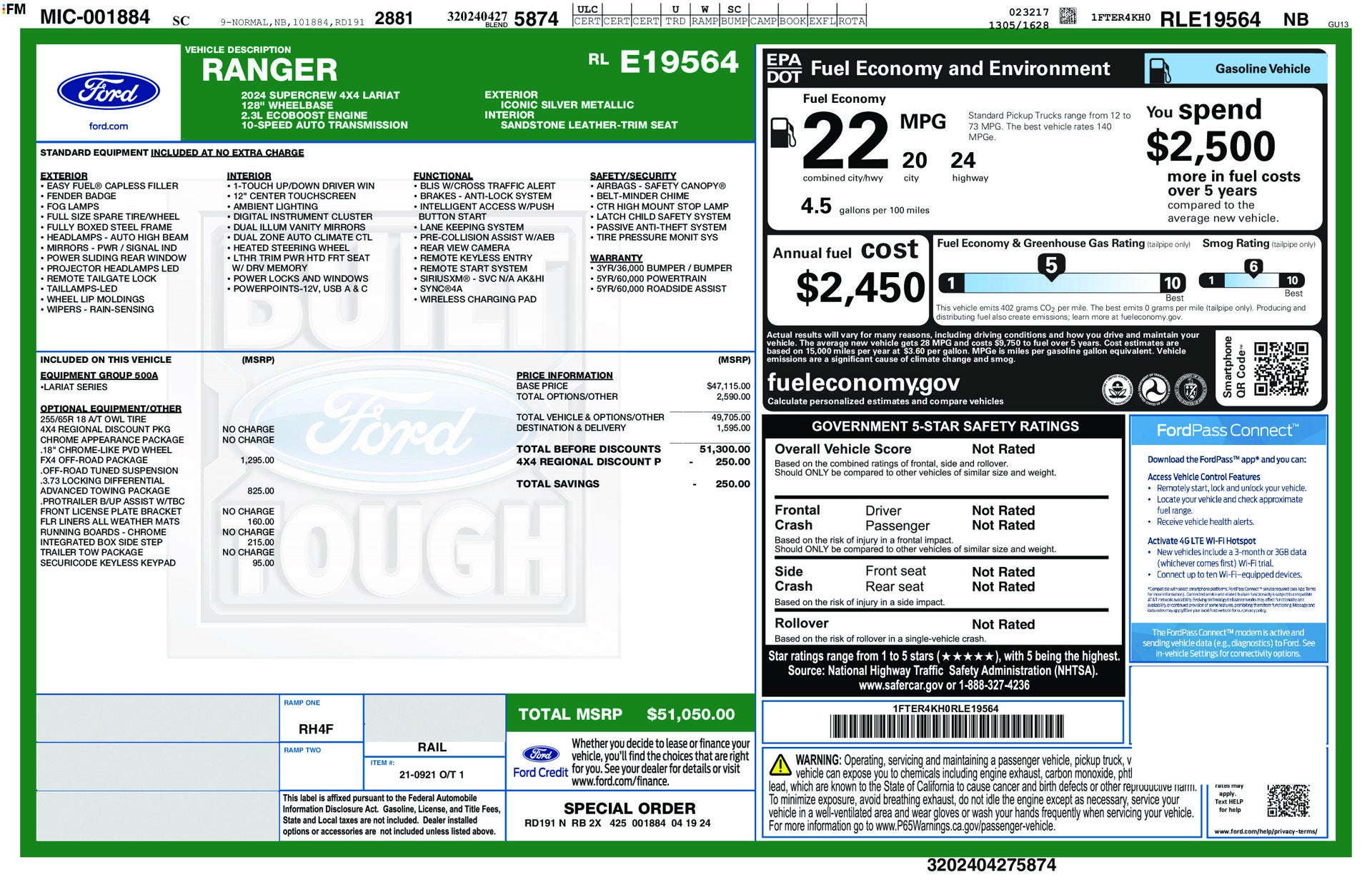 2024 Ford Ranger Lariat