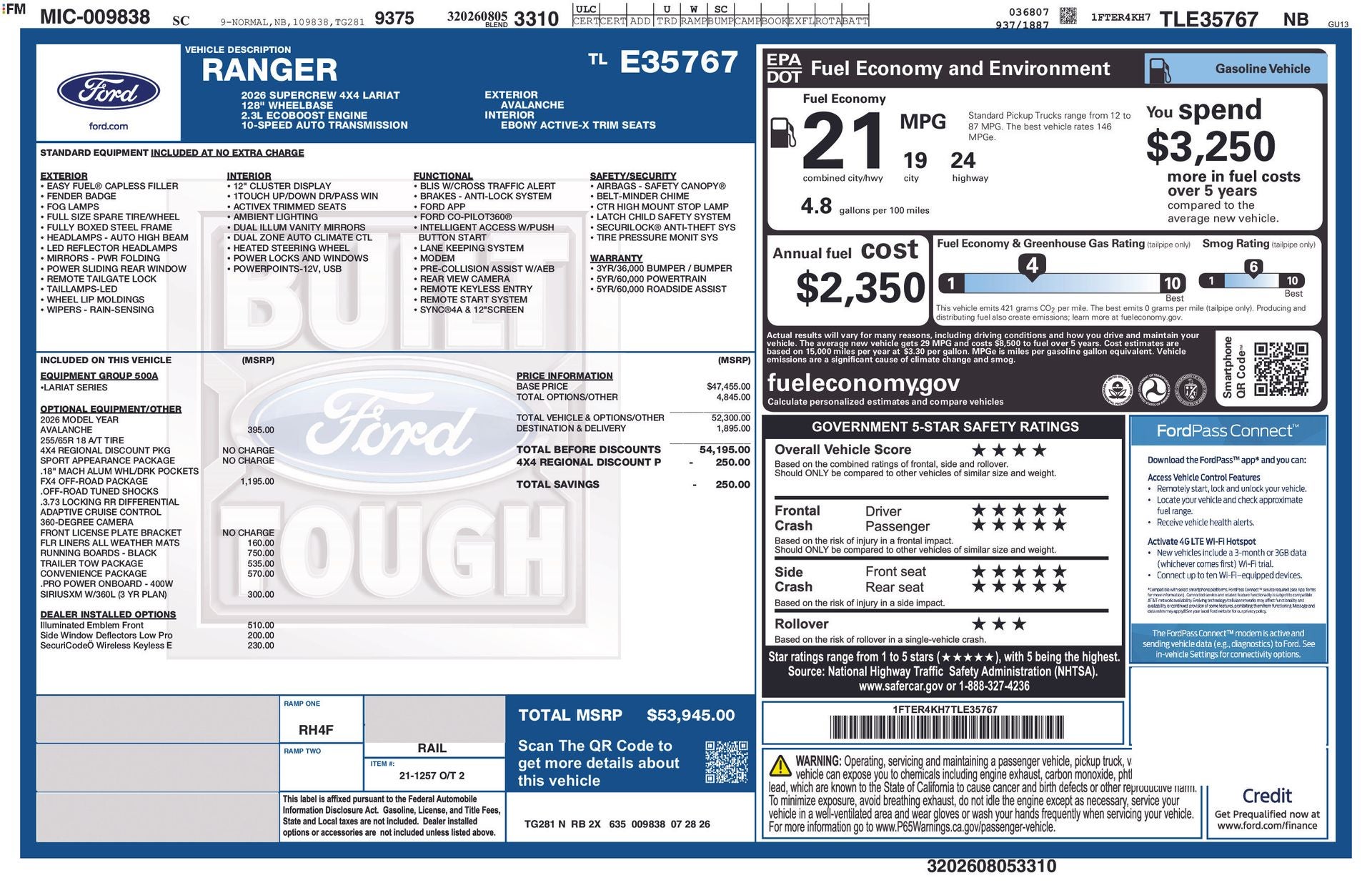 2026 Ford Ranger Lariat®