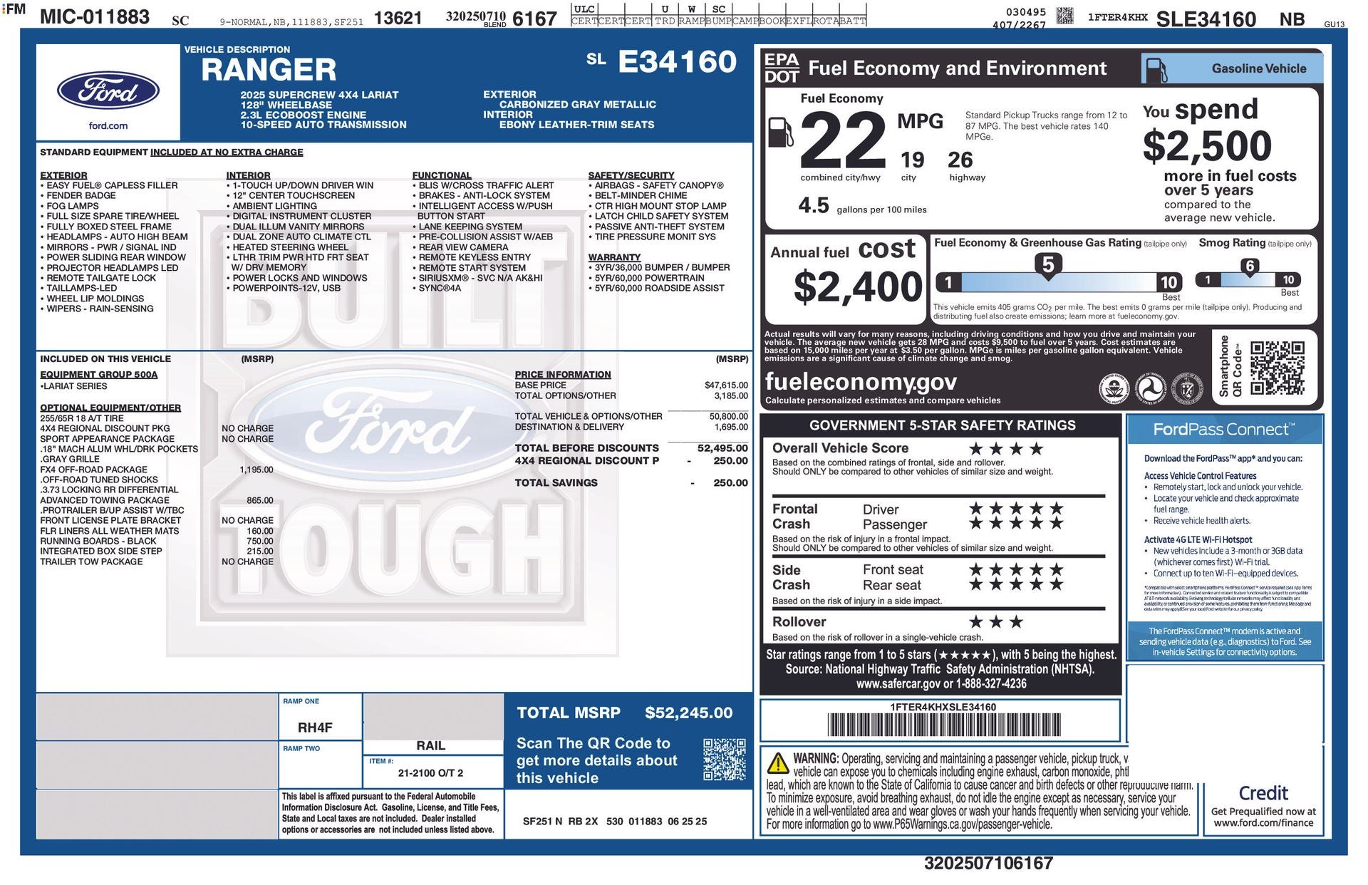2025 Ford Ranger Lariat