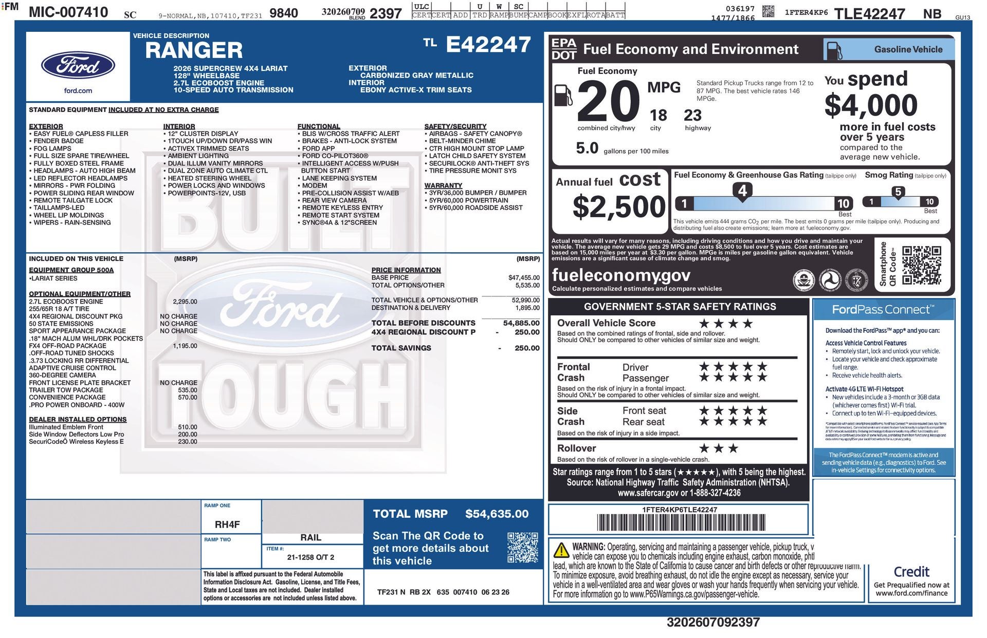2026 Ford Ranger Lariat®