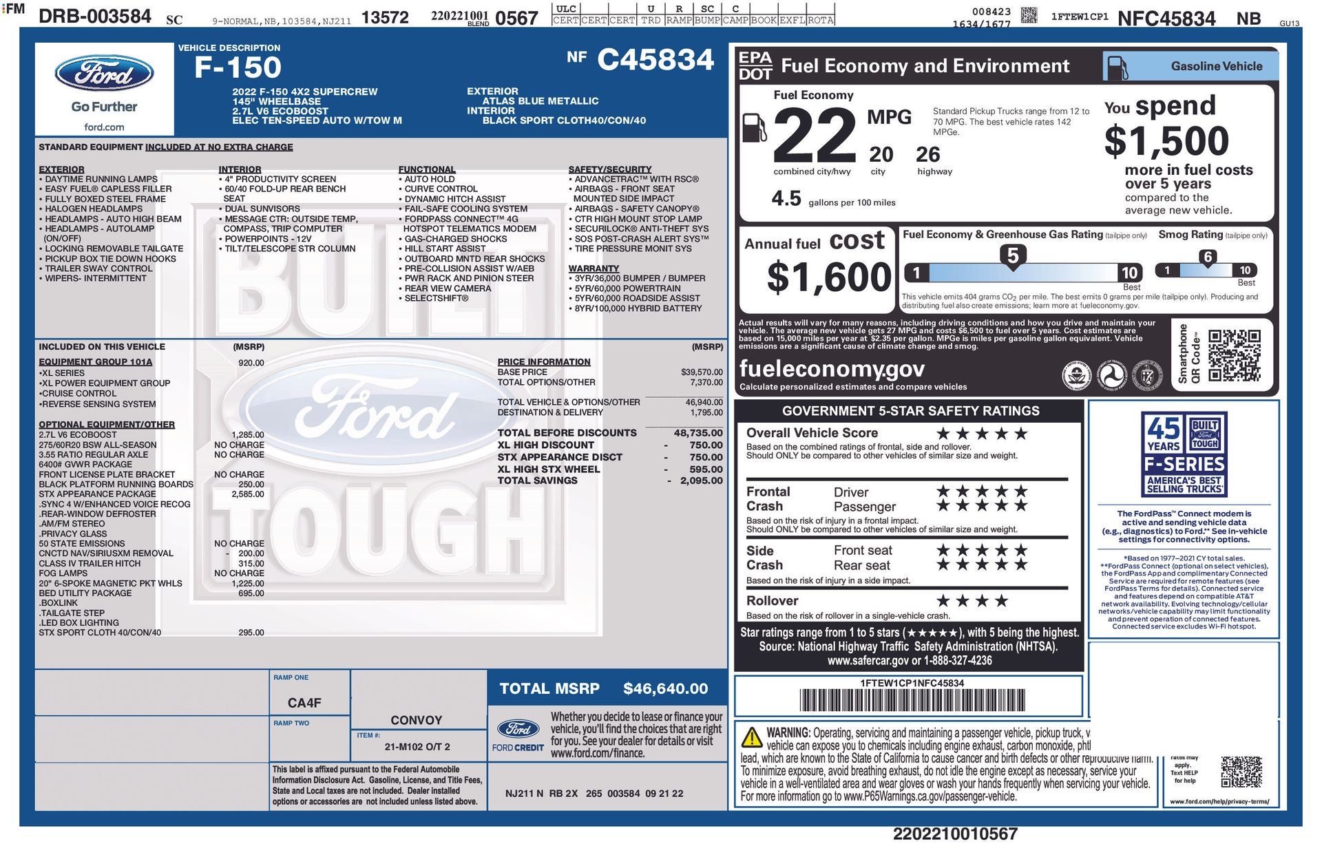 2022 Ford F-150 XL
