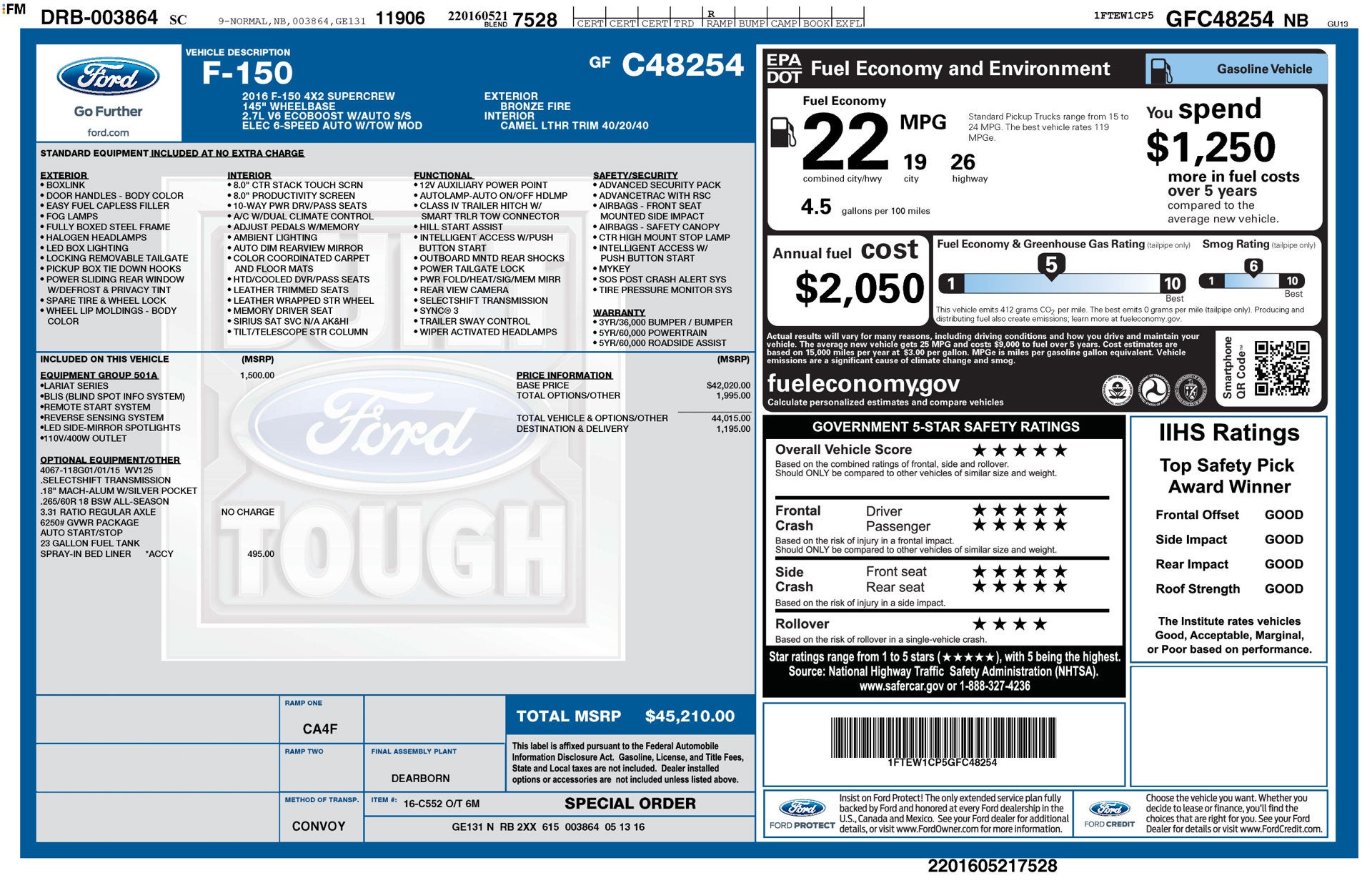 2016 Ford F-150 Lariat