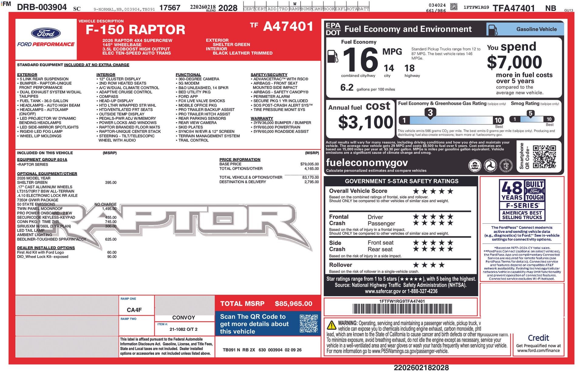 2026 Ford F-150 Raptor®